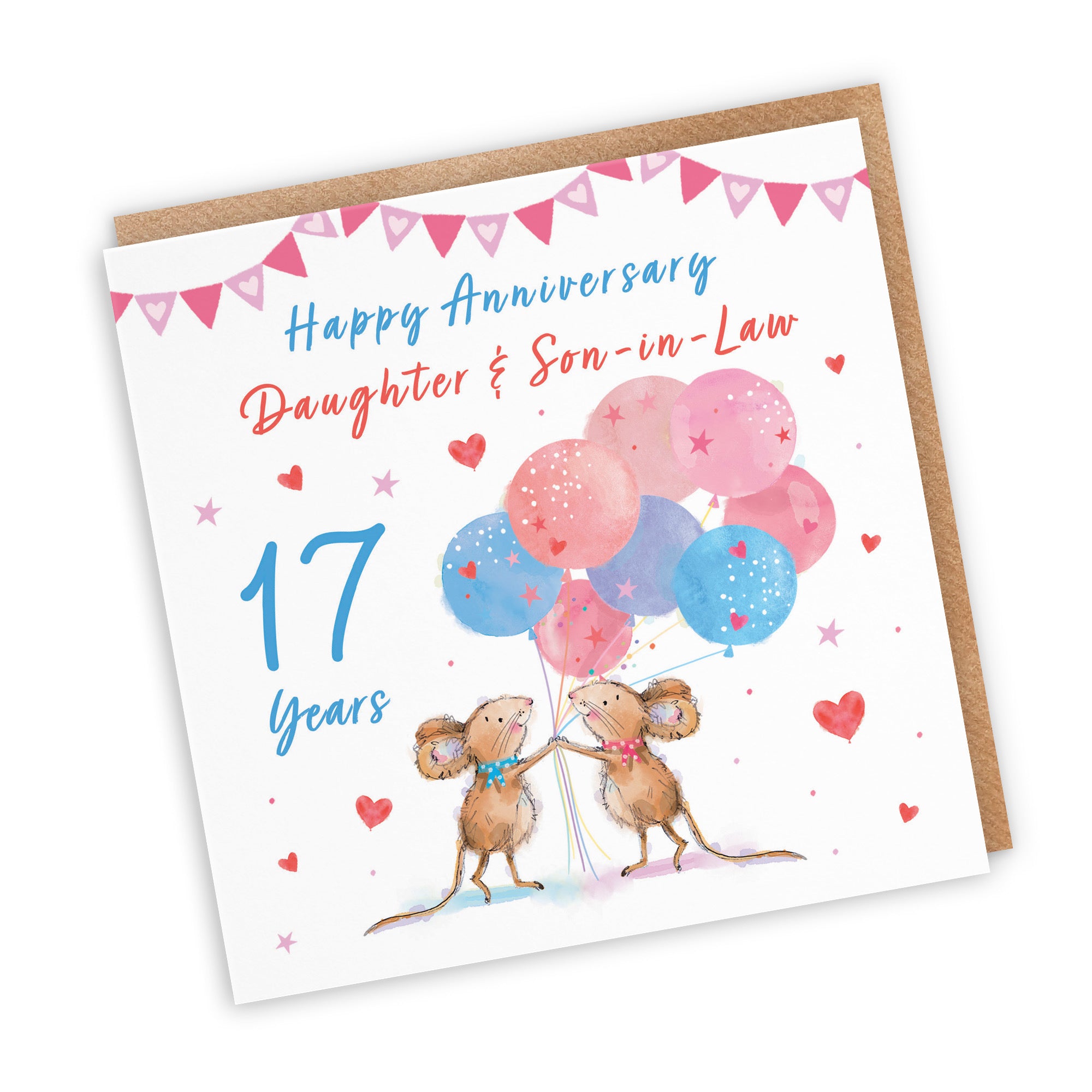 17th Daughter And Son-in-Law Anniversary Card Happily Ever After Little Whiskers - Default Title (SN00218)