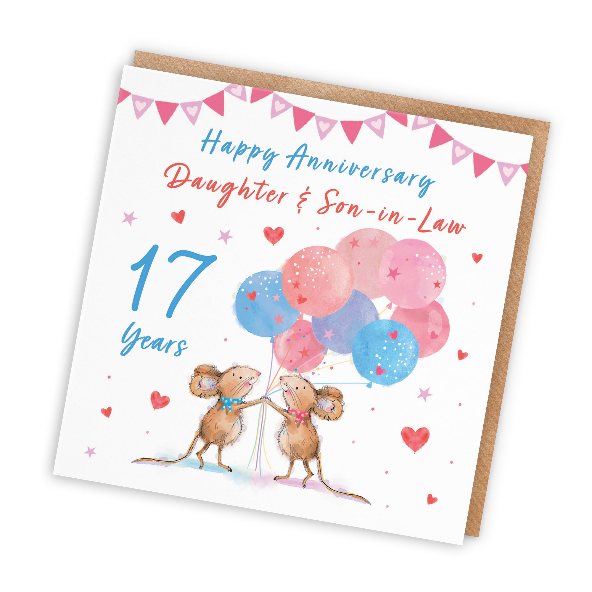17th Daughter And Son-in-Law Anniversary Card Happily Ever After Little Whiskers - Default Title (SN00218)