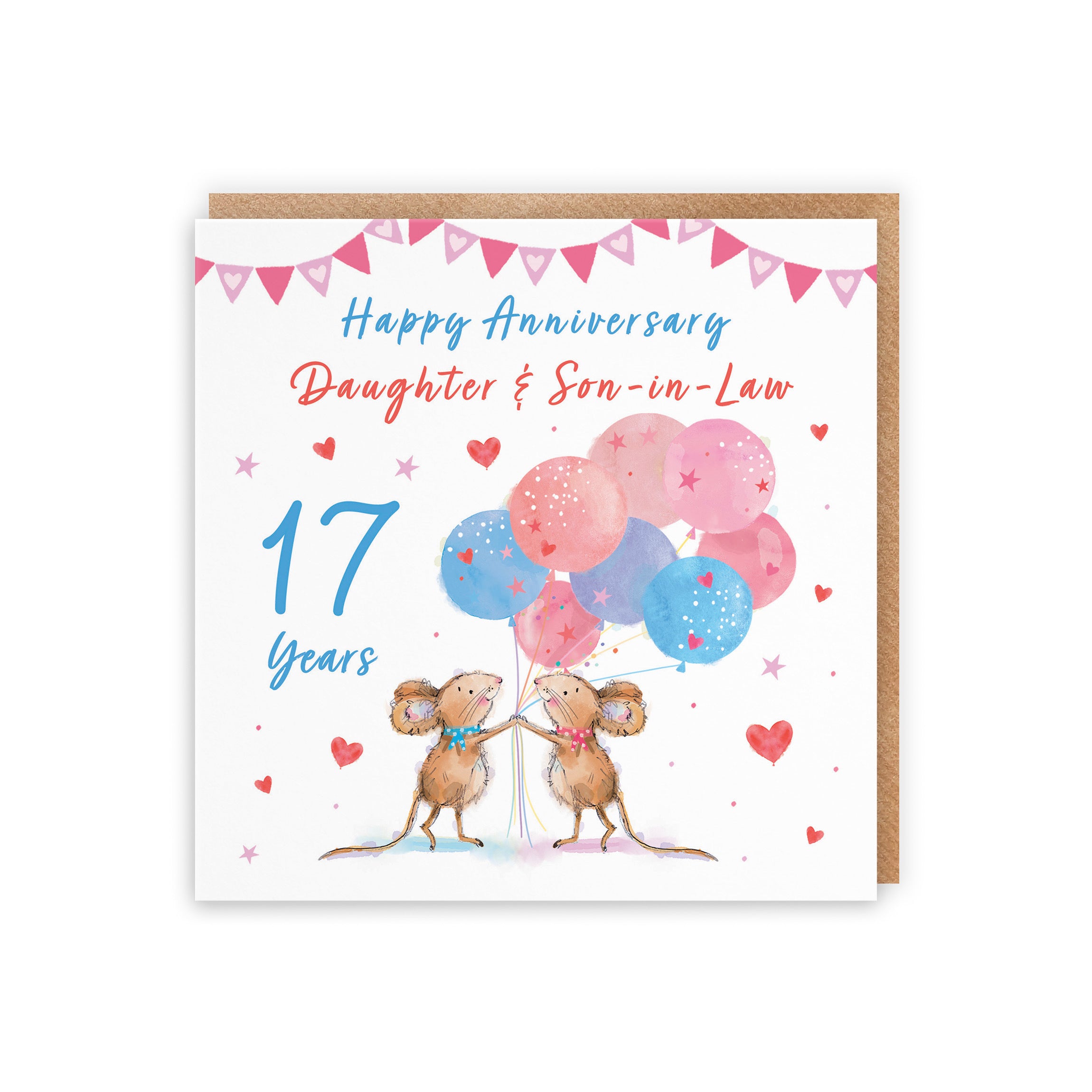 17th Daughter And Son-in-Law Anniversary Card Happily Ever After Little Whiskers - Default Title (SN00218)