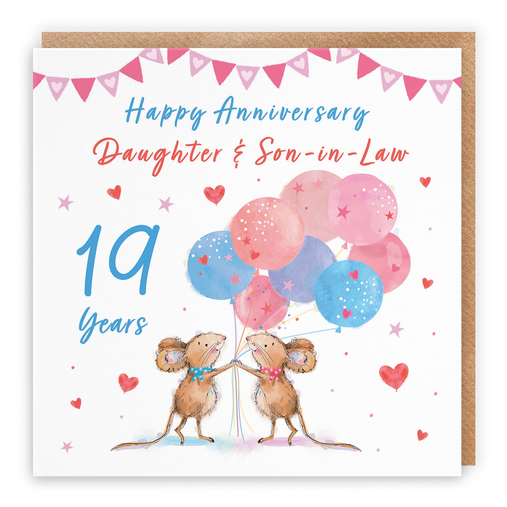 19th Daughter And Son-in-Law Anniversary Card Happily Ever After Little Whiskers - Default Title (SN00220)