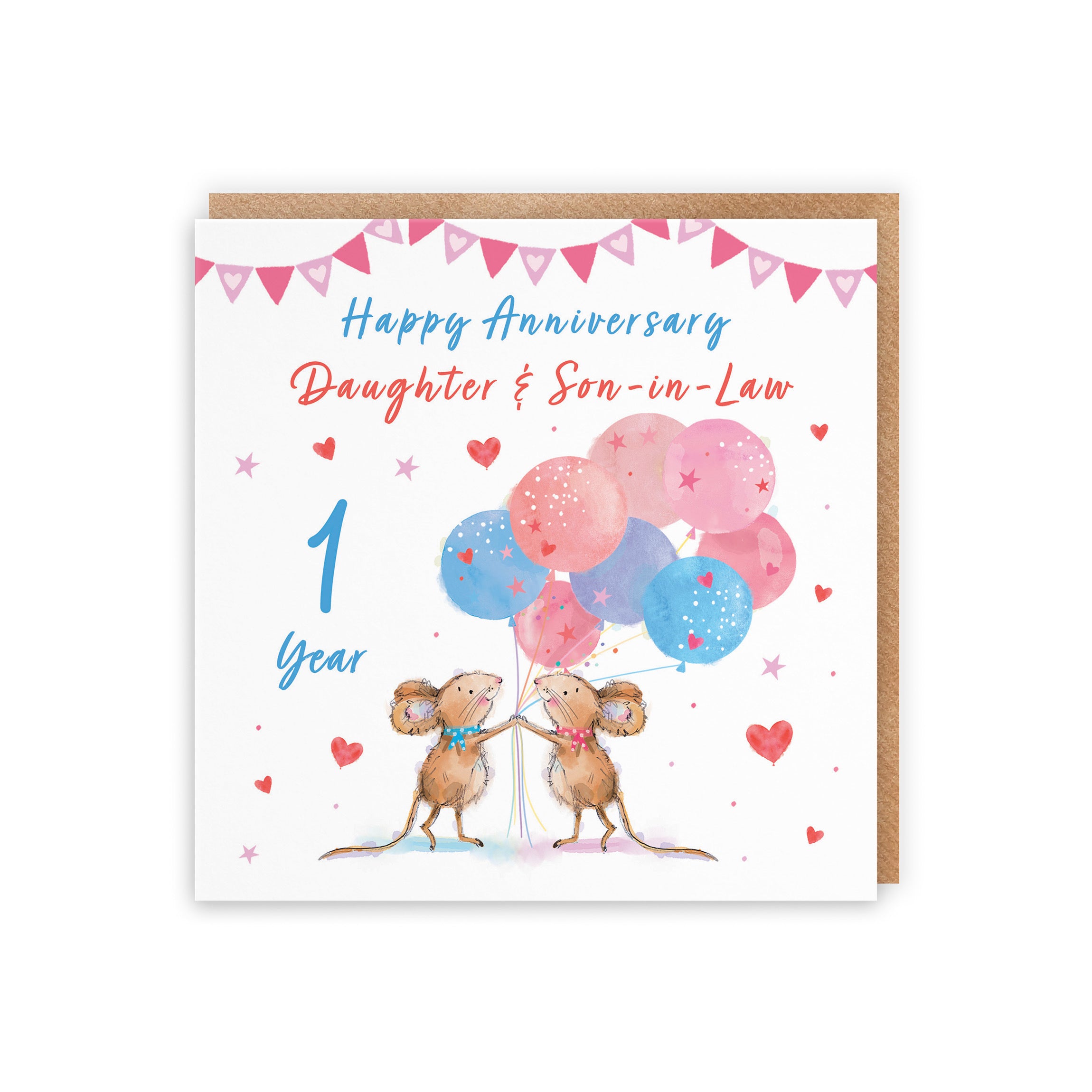 1st Daughter And Son-in-Law Anniversary Card Happily Ever After Little Whiskers - Default Title (SN00221)