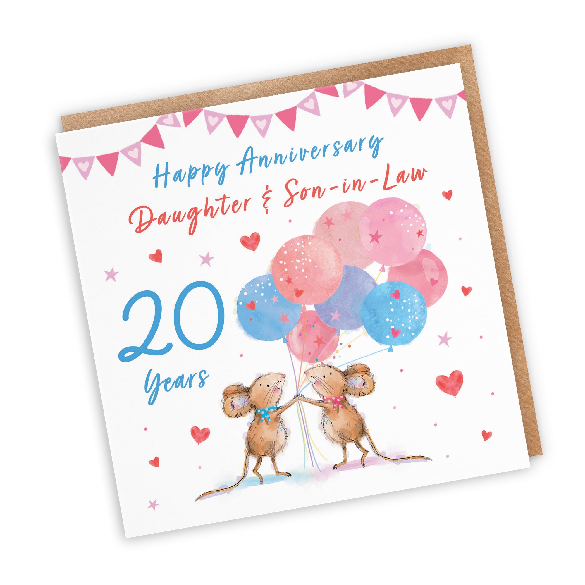 20th Daughter And Son-in-Law Anniversary Card Happily Ever After Little Whiskers - Default Title (SN00222)