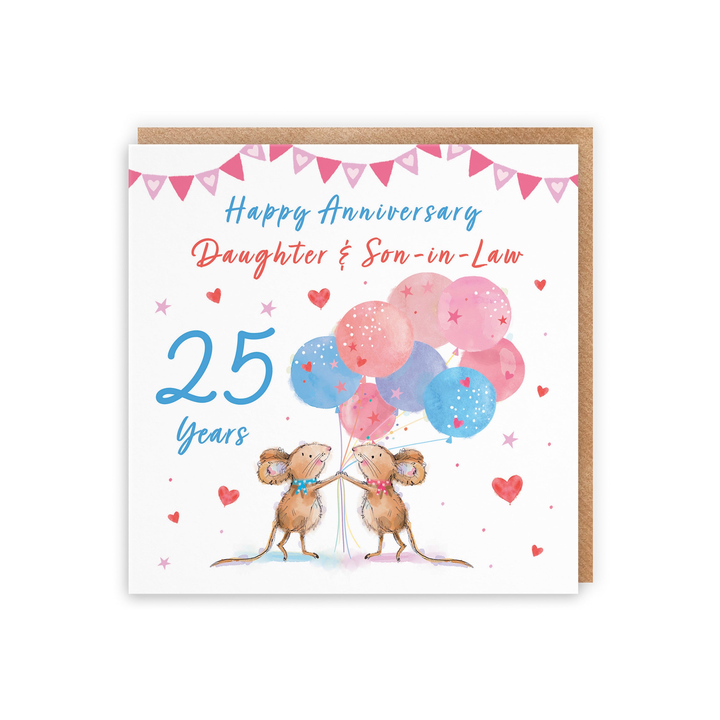 25th Daughter And Son-in-Law Anniversary Card Happily Ever After Little Whiskers - Default Title (SN00224)