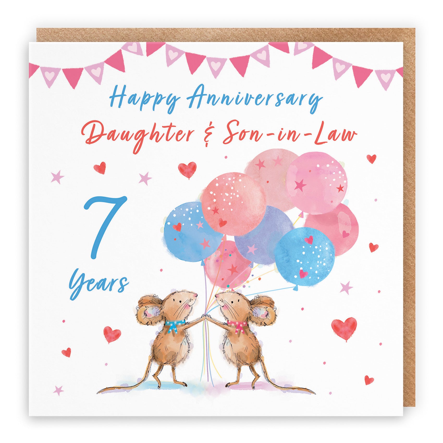 7th Daughter And Son-in-Law Anniversary Card Happily Ever After Little Whiskers - Default Title (SN00231)