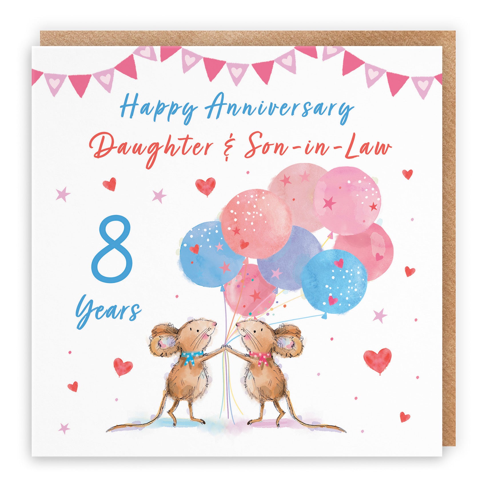 8th Daughter And Son-in-Law Anniversary Card Happily Ever After Little Whiskers - Default Title (SN00232)