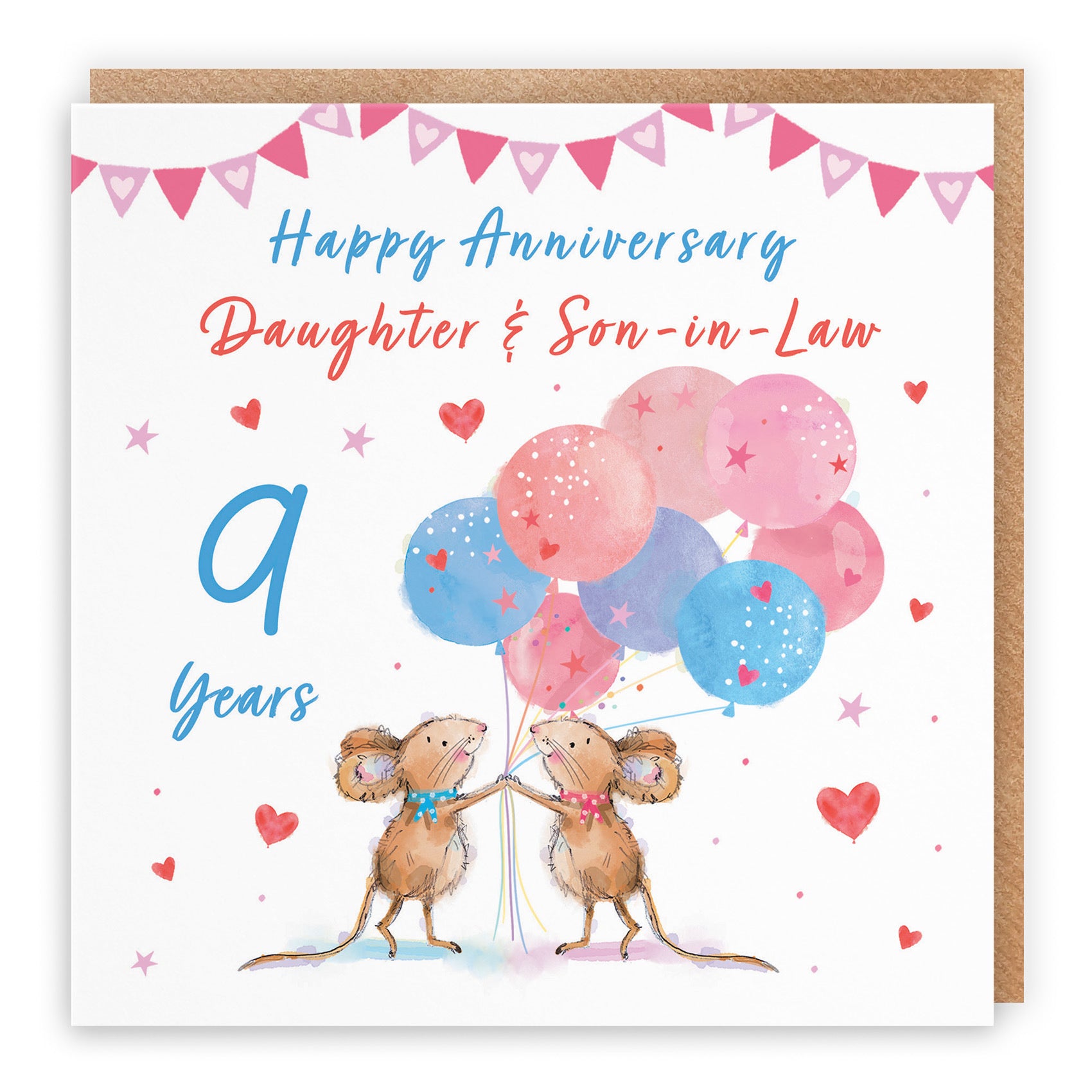 9th Daughter And Son-in-Law Anniversary Card Happily Ever After Little Whiskers - Default Title (SN00233)