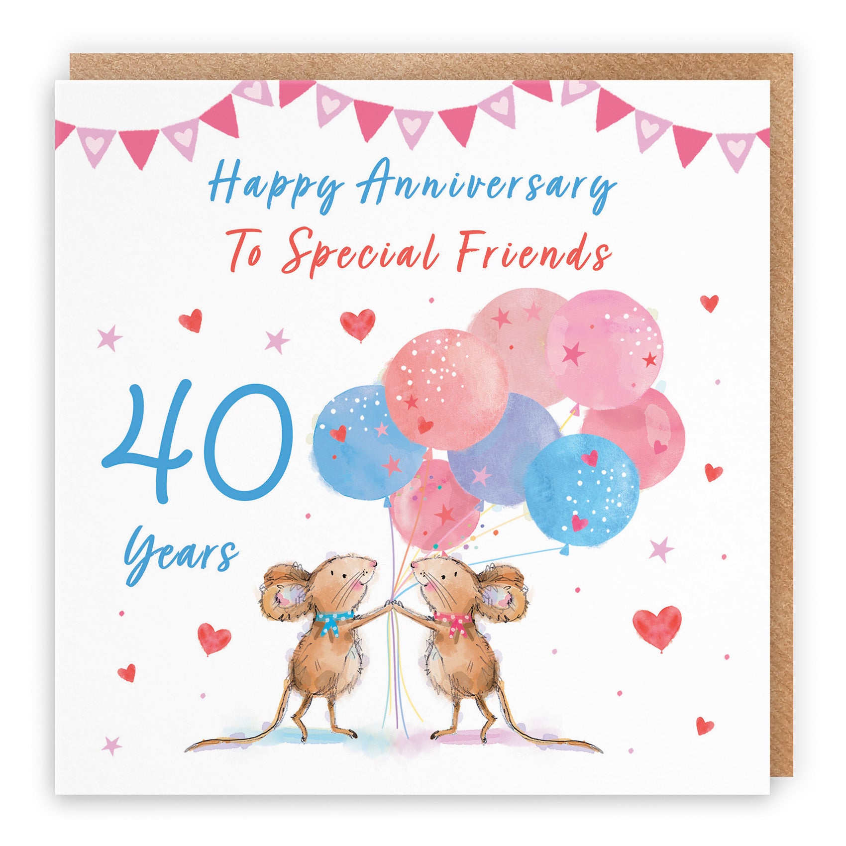 40th Friends Anniversary Card Happily Ever After Little Whiskers - Default Title (SN00238)