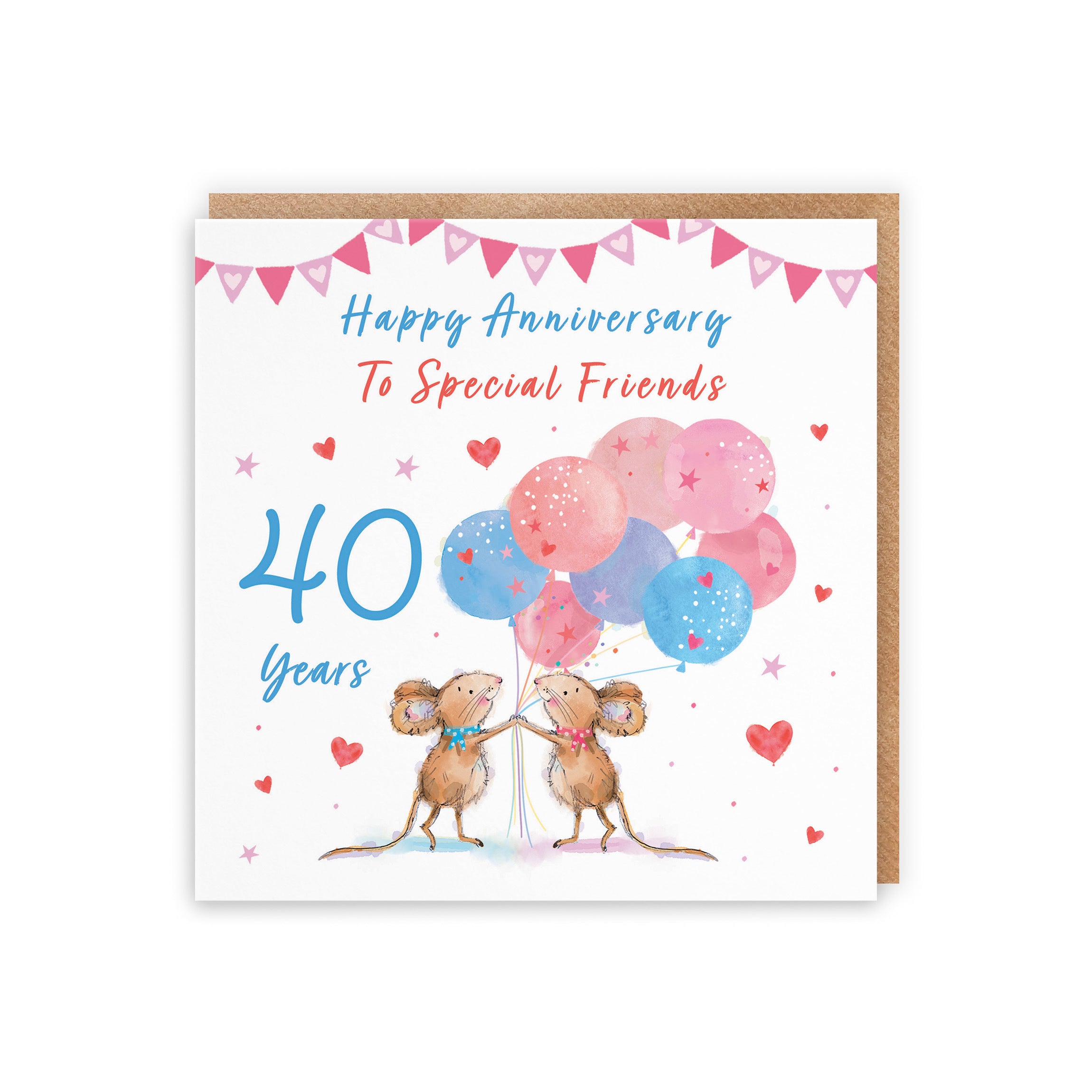 40th Friends Anniversary Card Happily Ever After Little Whiskers - Default Title (SN00238)
