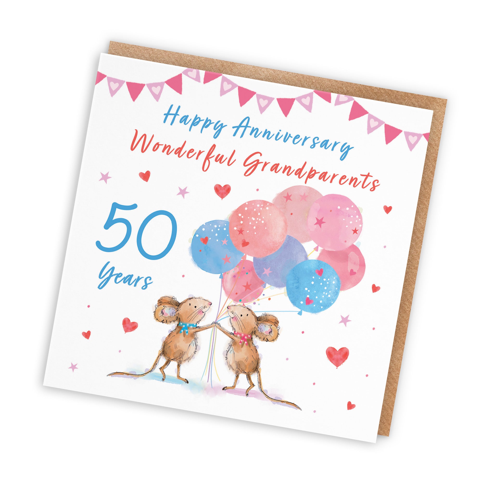 50th Grandparents Anniversary Card Happily Ever After Little Whiskers - Default Title (SN00247)