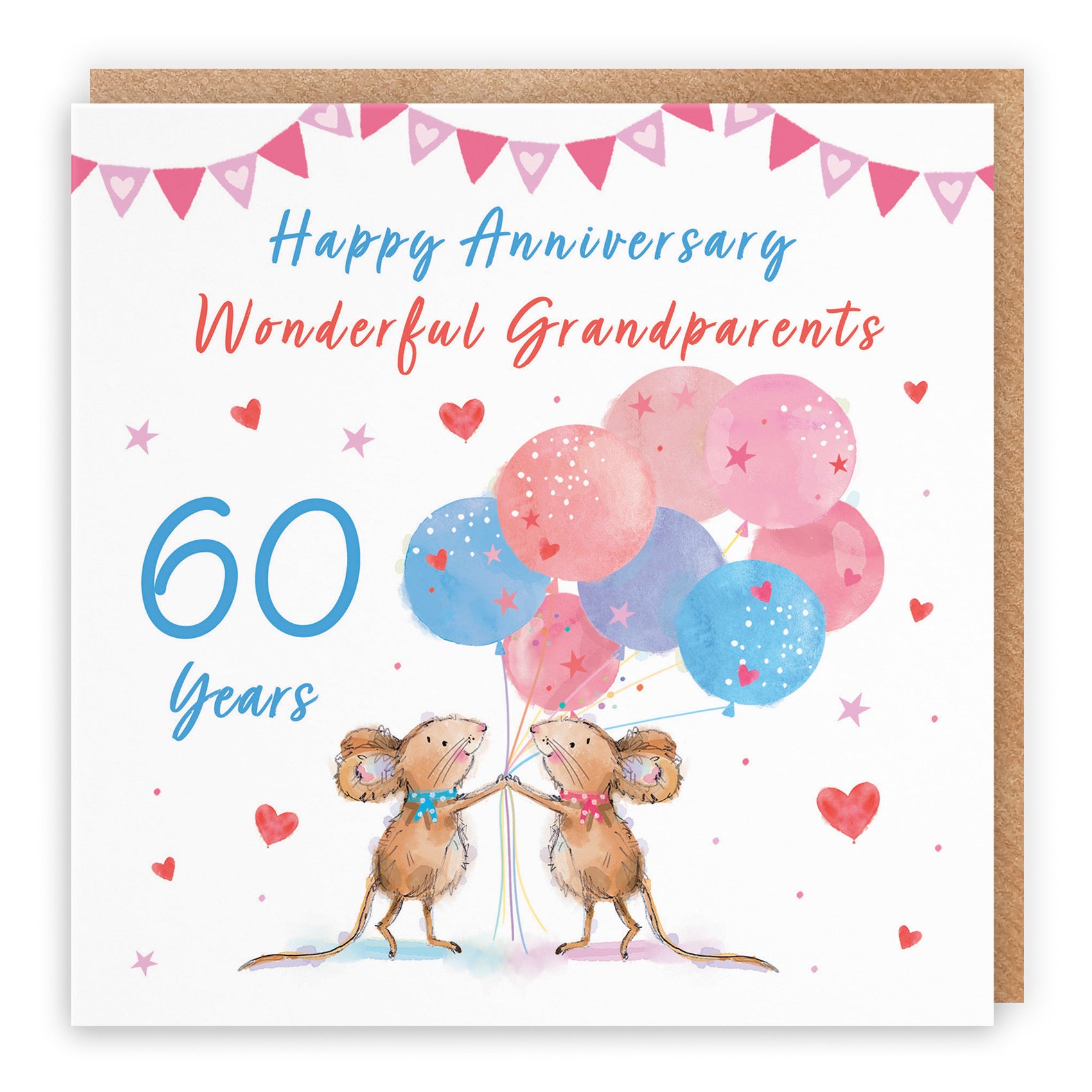 60th Grandparents Anniversary Card Happily Ever After Little Whiskers - Default Title (SN00249)