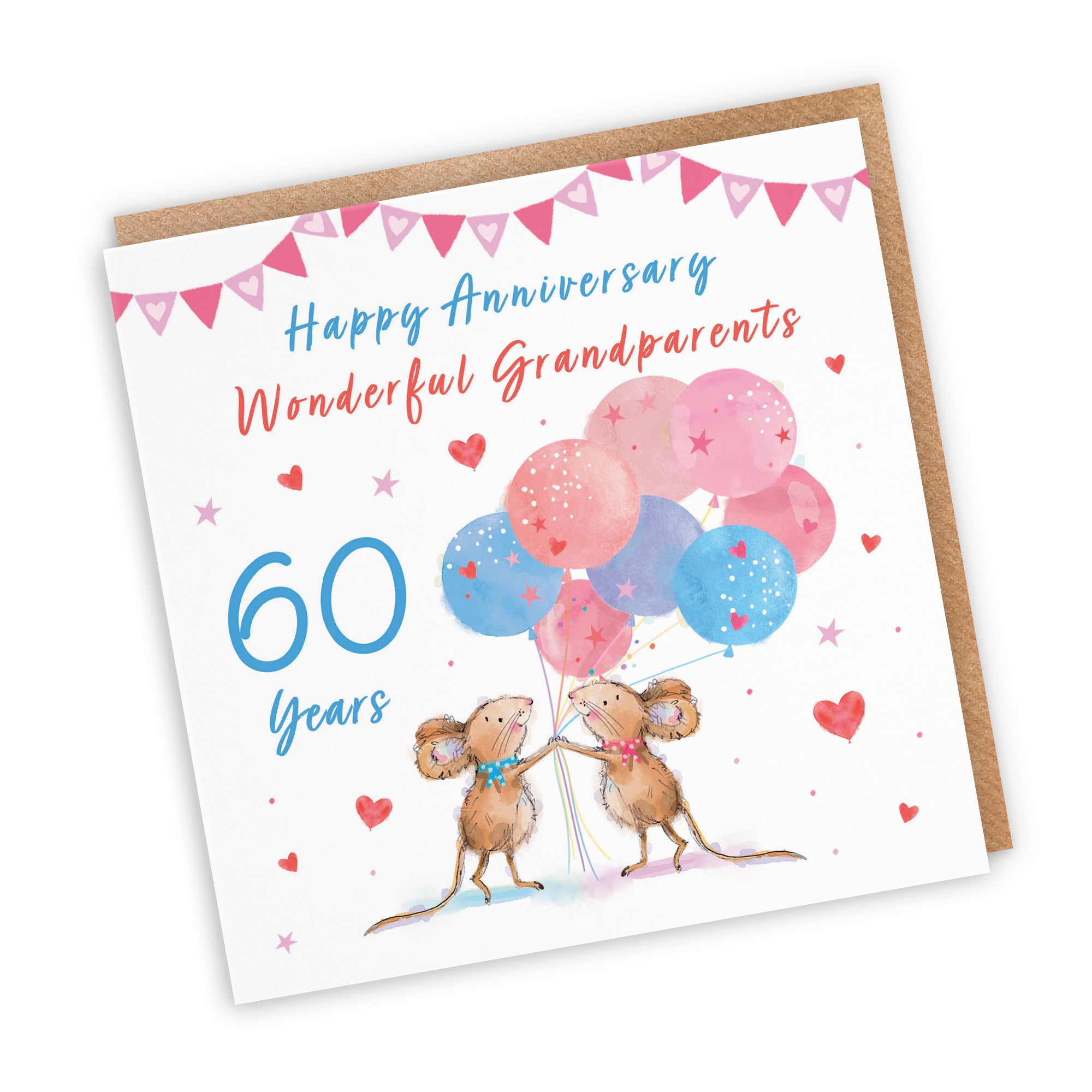 60th Grandparents Anniversary Card Happily Ever After Little Whiskers - Default Title (SN00249)