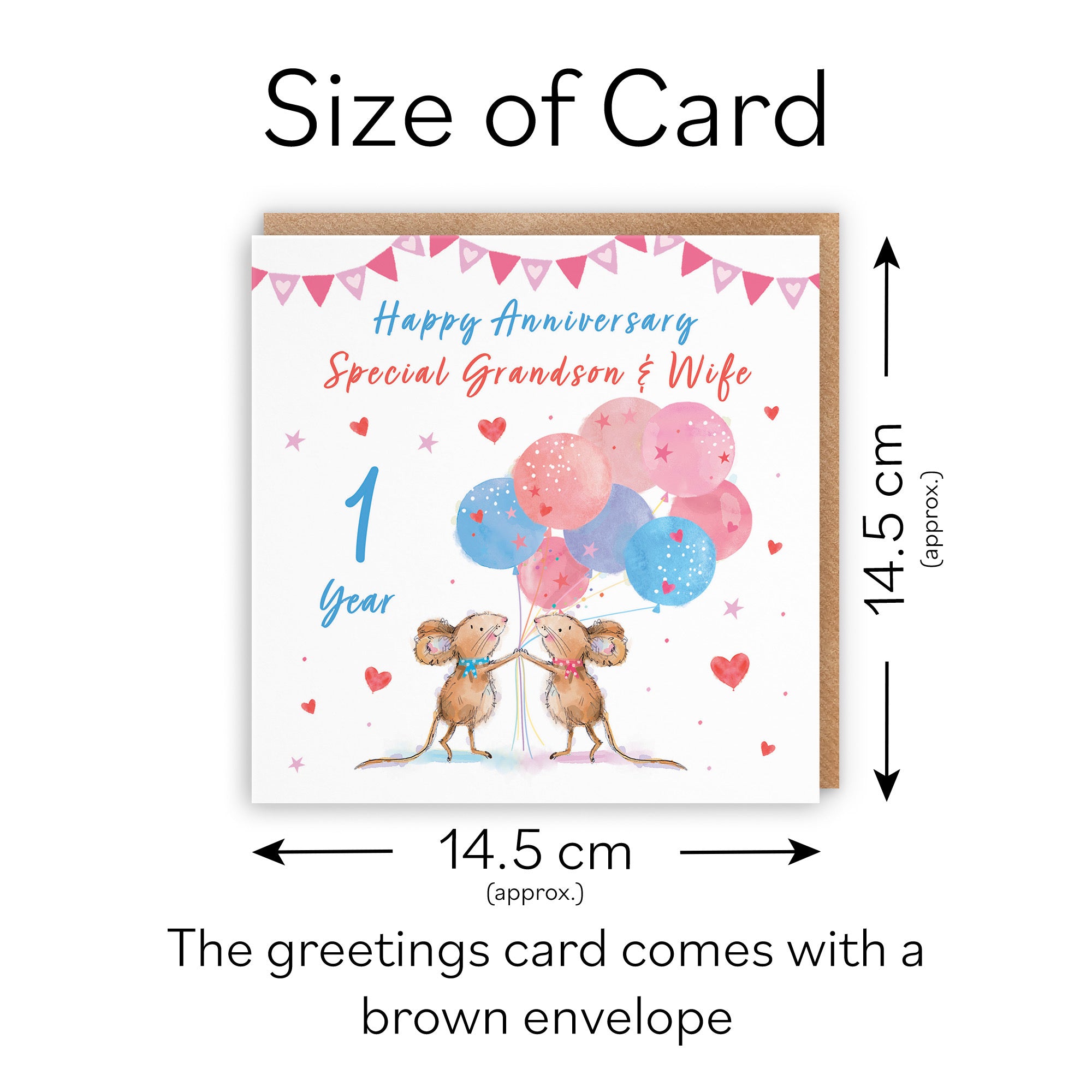 1st Grandson And Wife Anniversary Card Happily Ever After Little Whiskers - Default Title (SN00253)