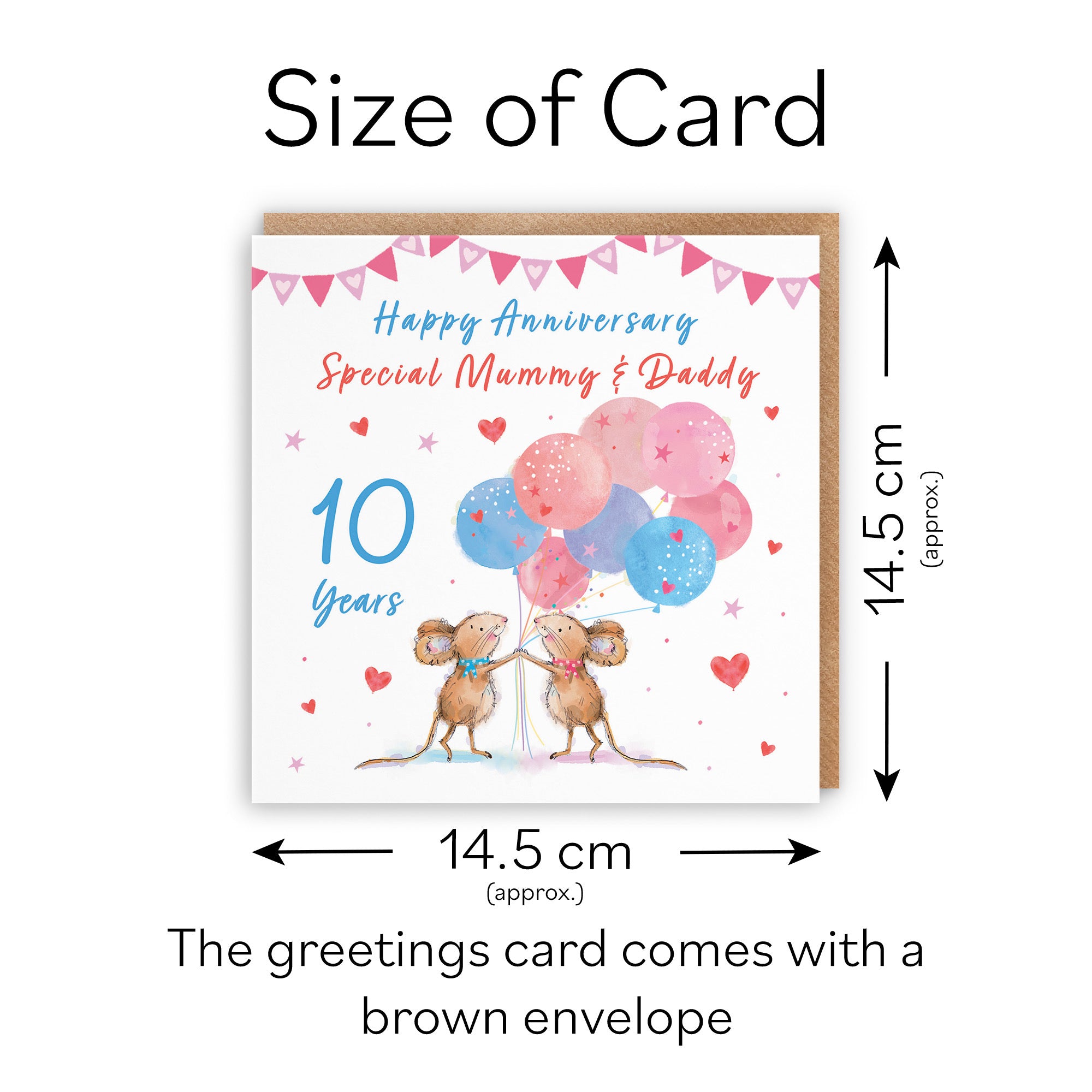 10th Mummy And Daddy Anniversary Card Happily Ever After Little Whiskers - Default Title (SN00269)