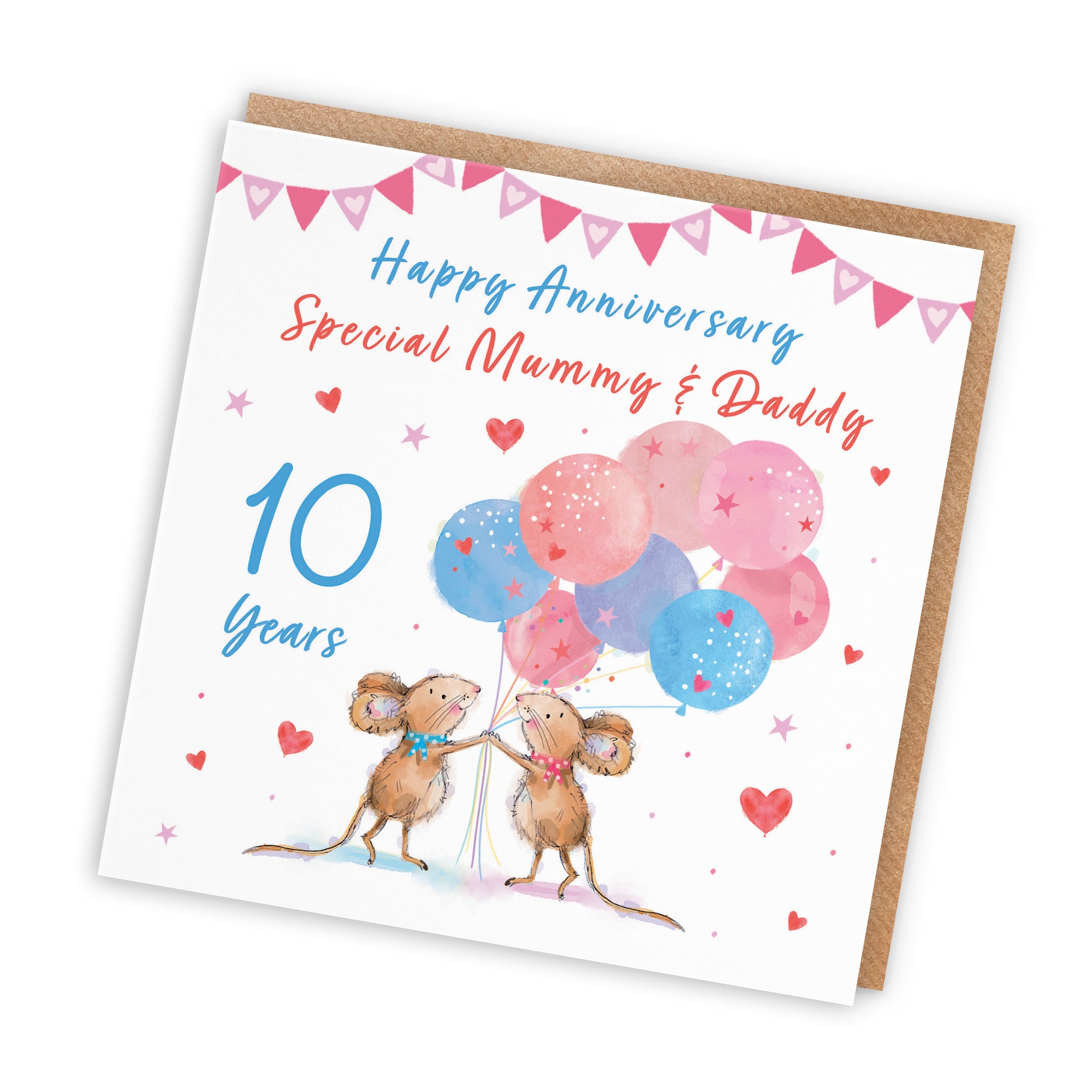 10th Mummy And Daddy Anniversary Card Happily Ever After Little Whiskers - Default Title (SN00269)