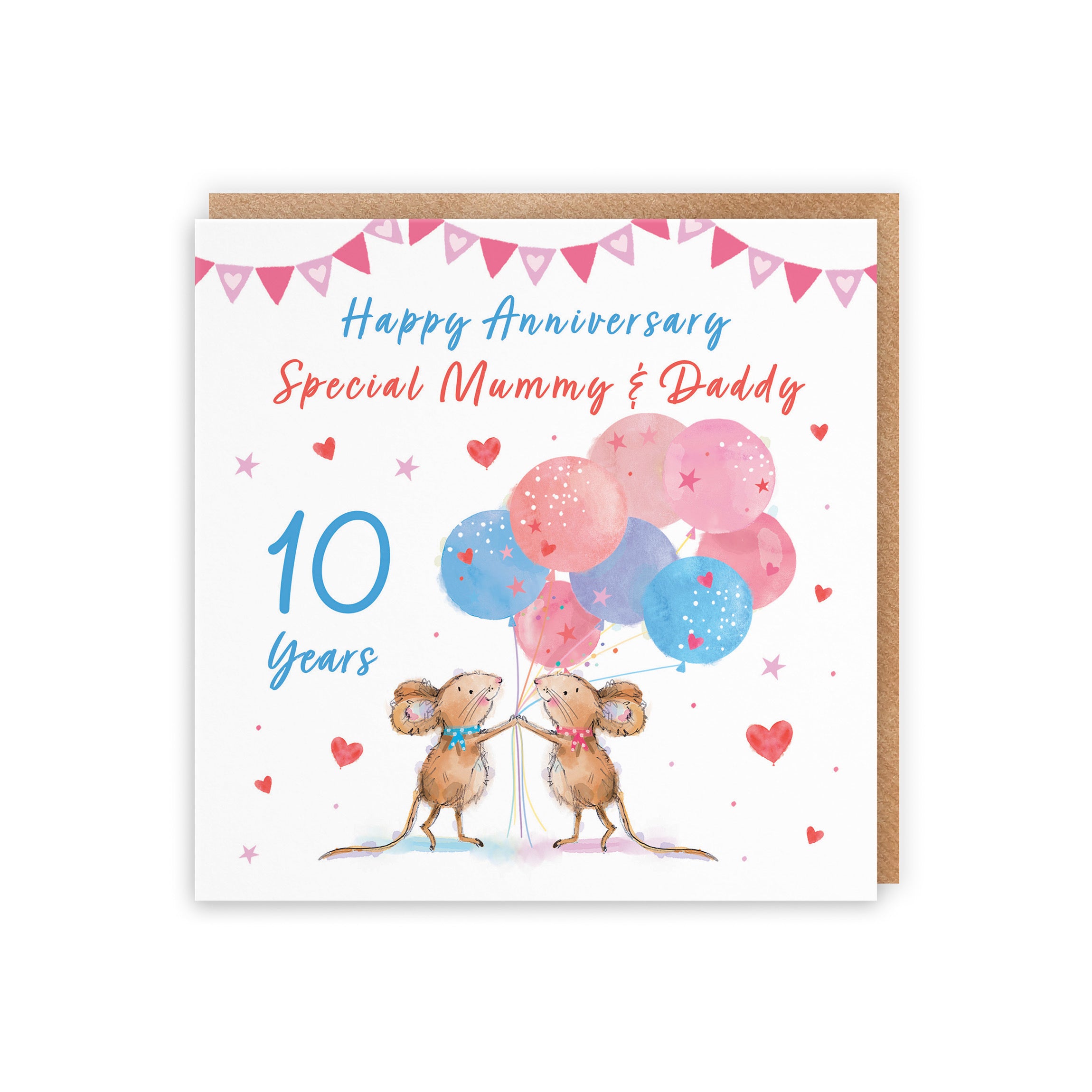 10th Mummy And Daddy Anniversary Card Happily Ever After Little Whiskers - Default Title (SN00269)