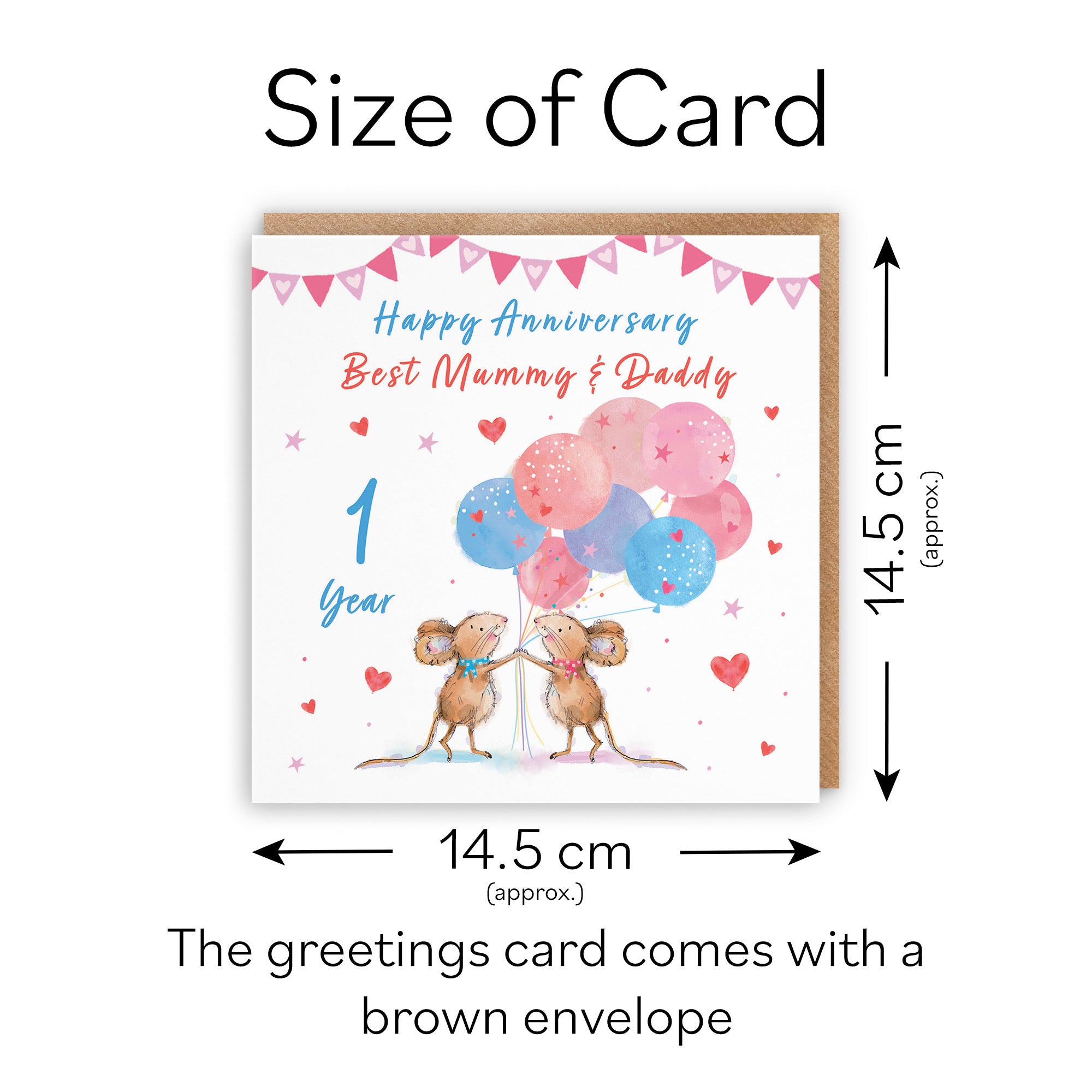 1st Mummy And Daddy Anniversary Card Happily Ever After Little Whiskers - Default Title (SN00270)