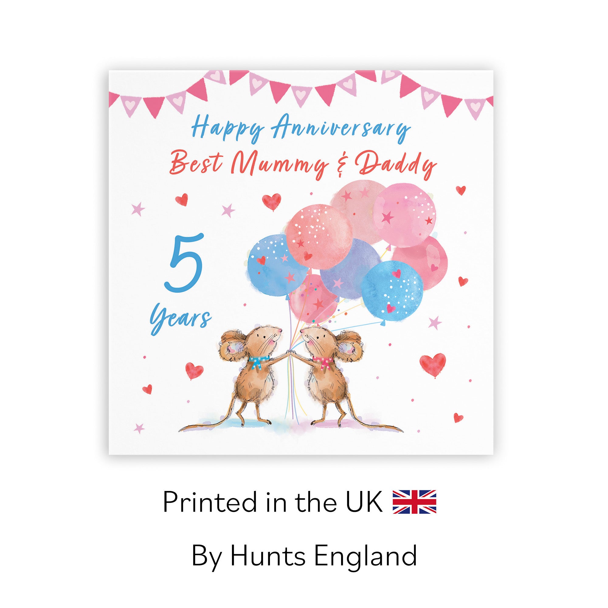 5th Mummy And Daddy Anniversary Card Happily Ever After Little Whiskers - Default Title (SN00274)
