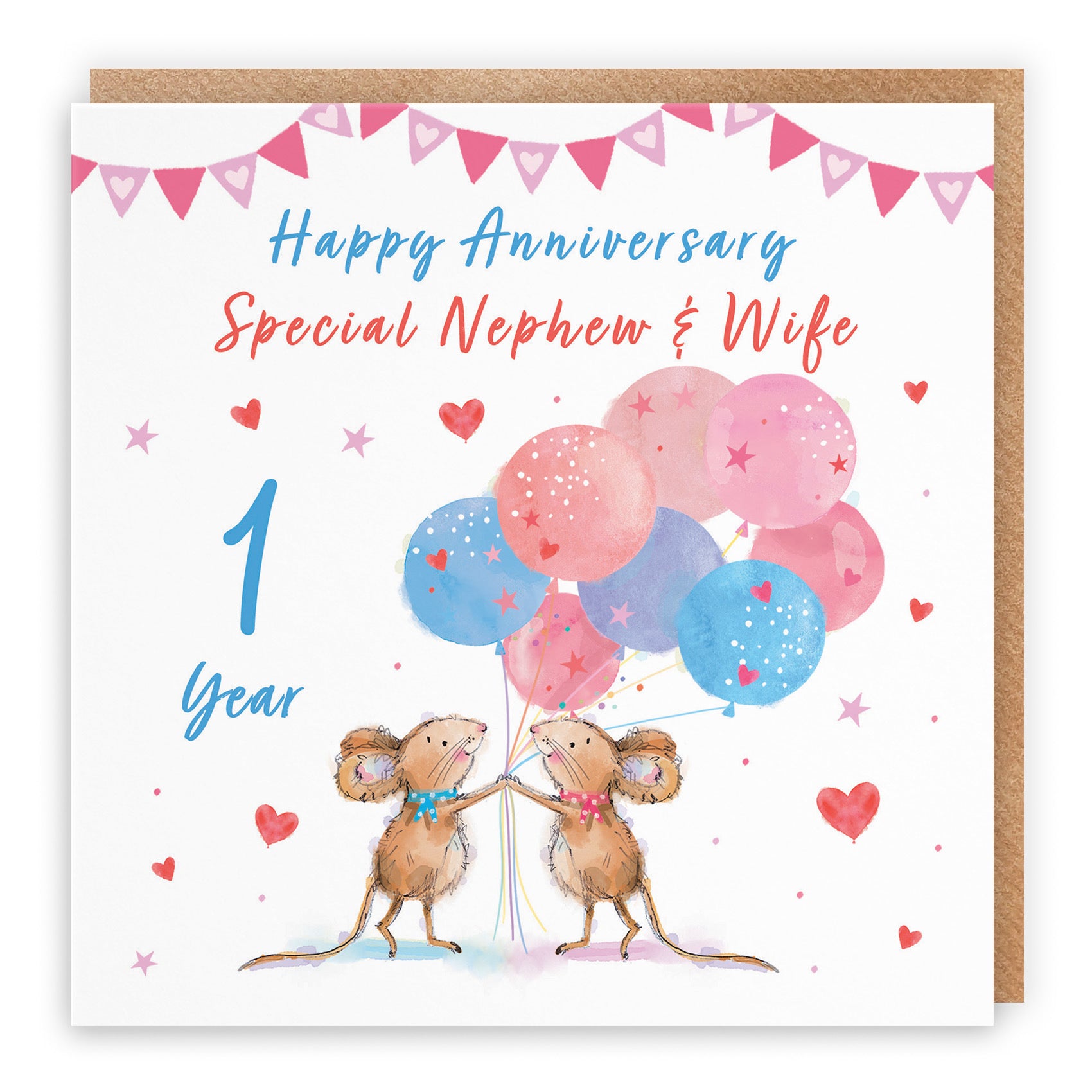 1st Nephew And Wife Anniversary Card Happily Ever After Little Whiskers - Default Title (SN00279)