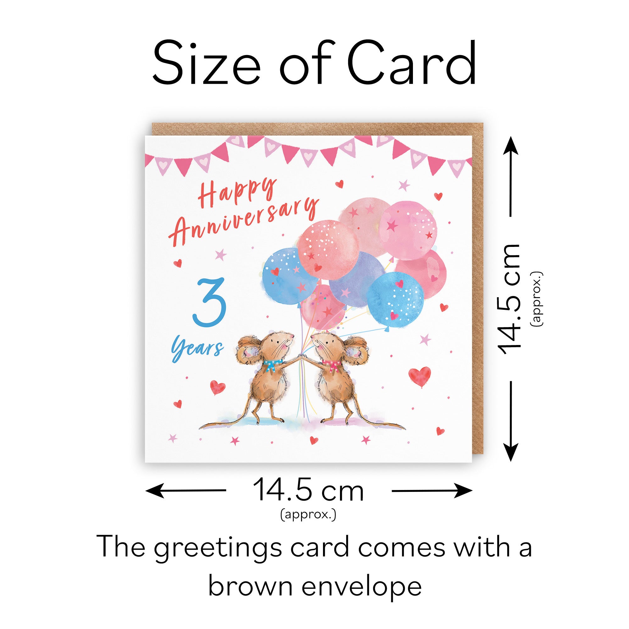 3rd Anniversary Card Happily Ever After Little Whiskers - Default Title (SN00304)