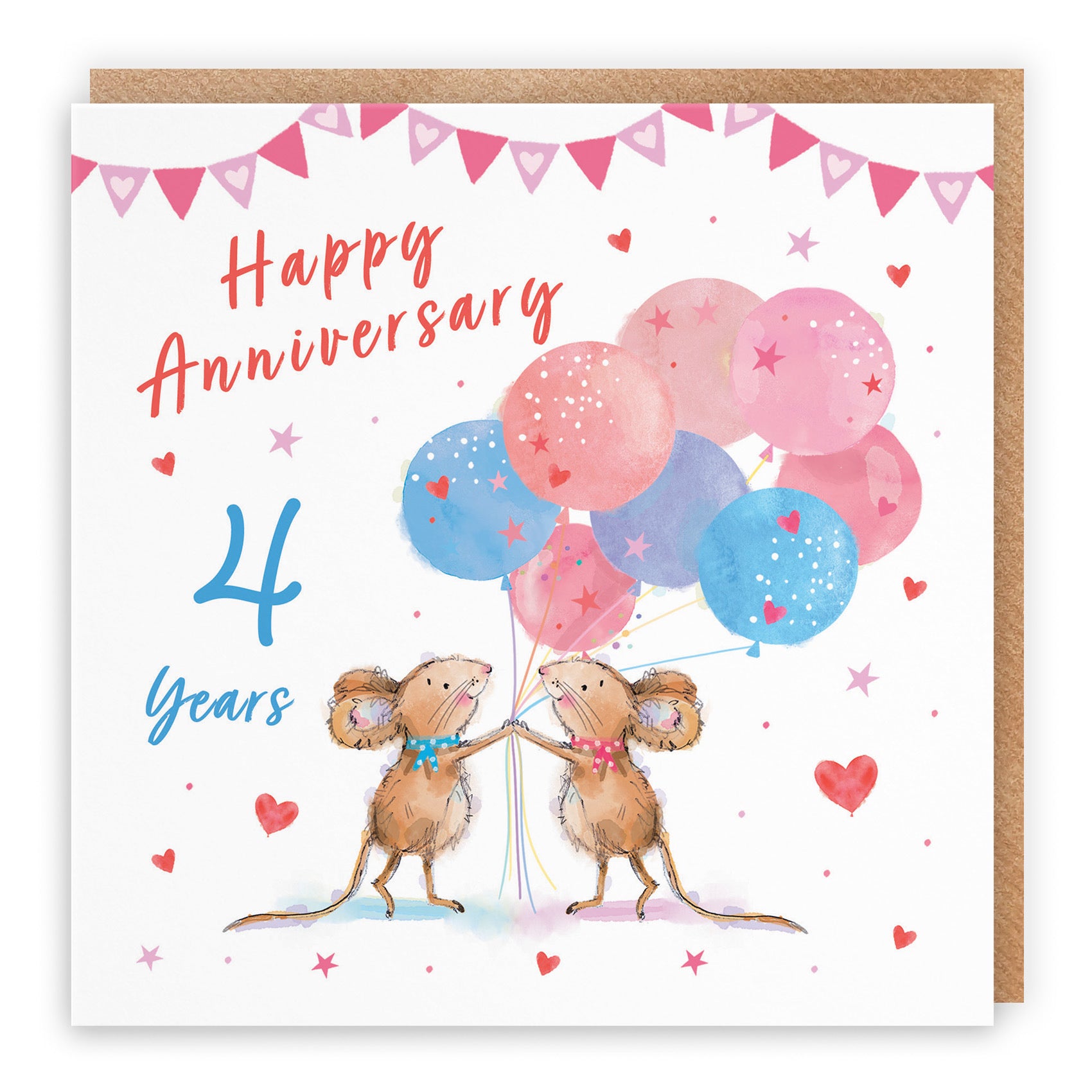 4th Anniversary Card Happily Ever After Little Whiskers - Default Title (SN00306)