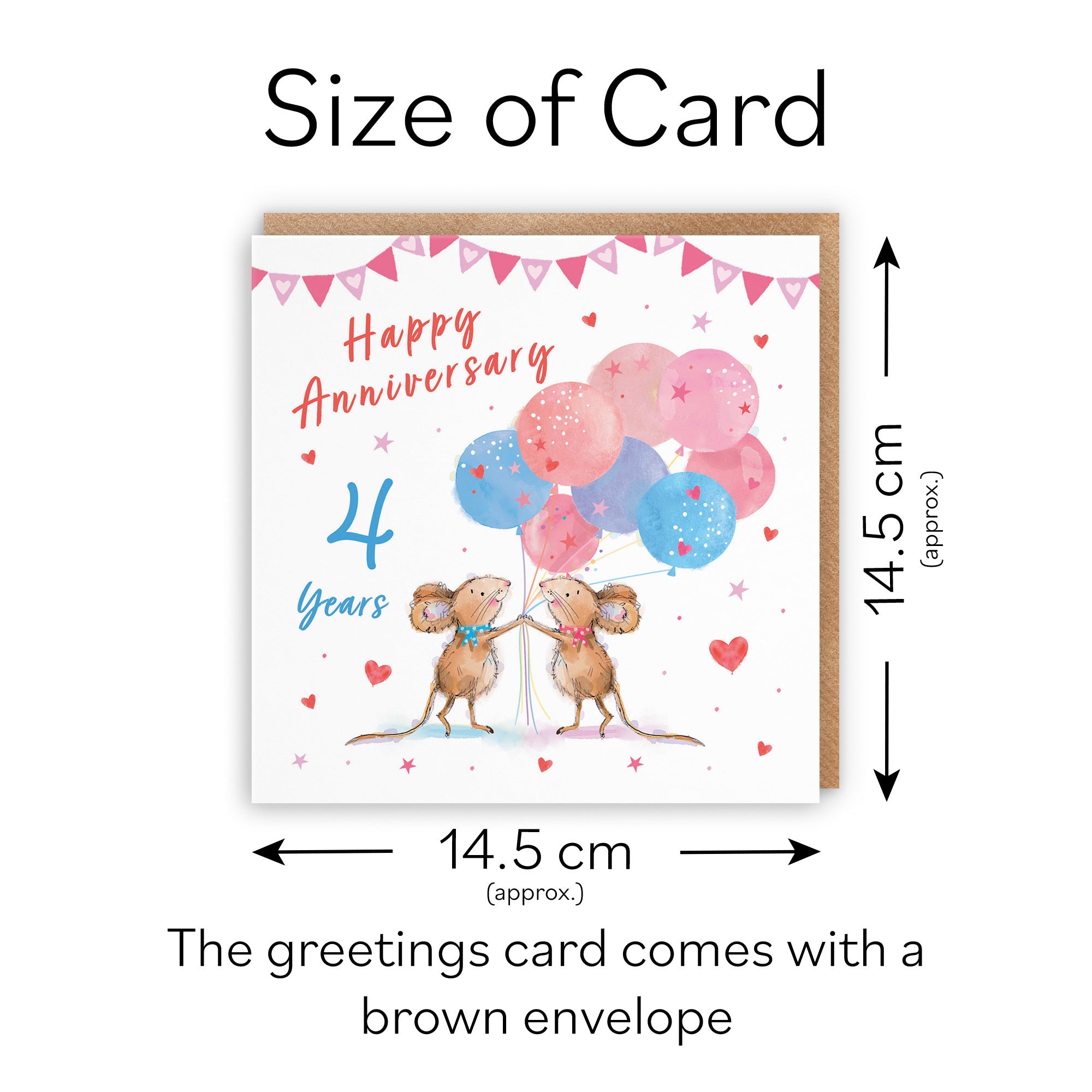4th Anniversary Card Happily Ever After Little Whiskers - Default Title (SN00306)