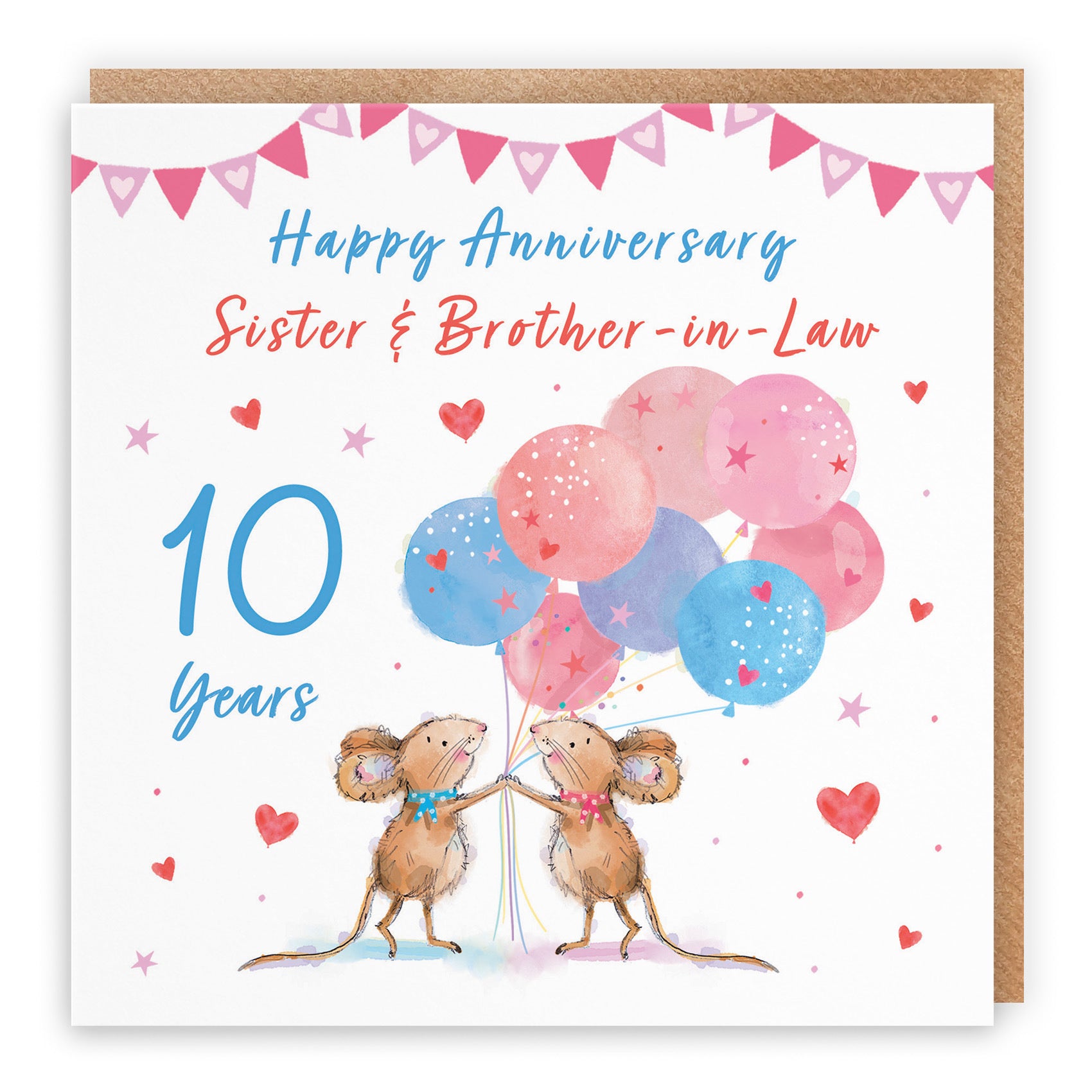 10th Sister And Brother-in-Law Anniversary Card Happily Ever After Little Whiskers - Default Title (SN00318)