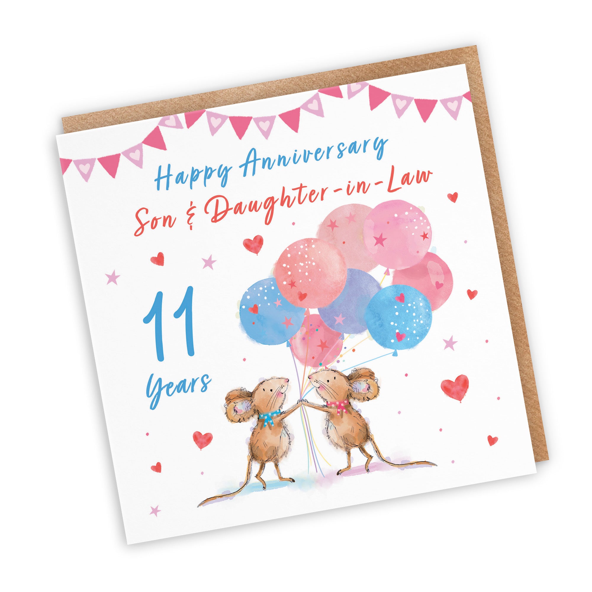 11th Son And Daughter-in-Law Anniversary Card Happily Ever After Little Whiskers - Default Title (SN00328)