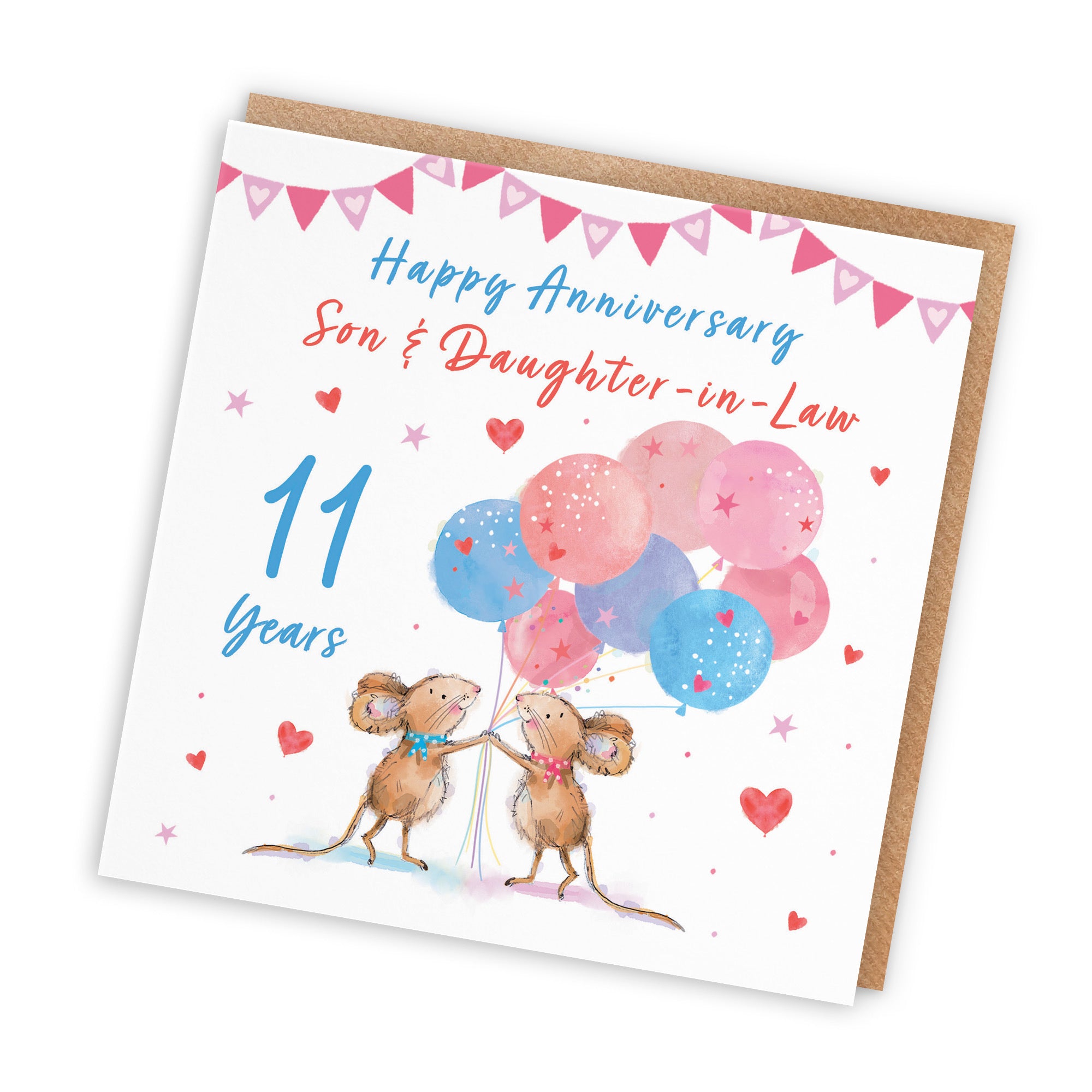 11th Son And Daughter-in-Law Anniversary Card Happily Ever After Little Whiskers - Default Title (SN00328)