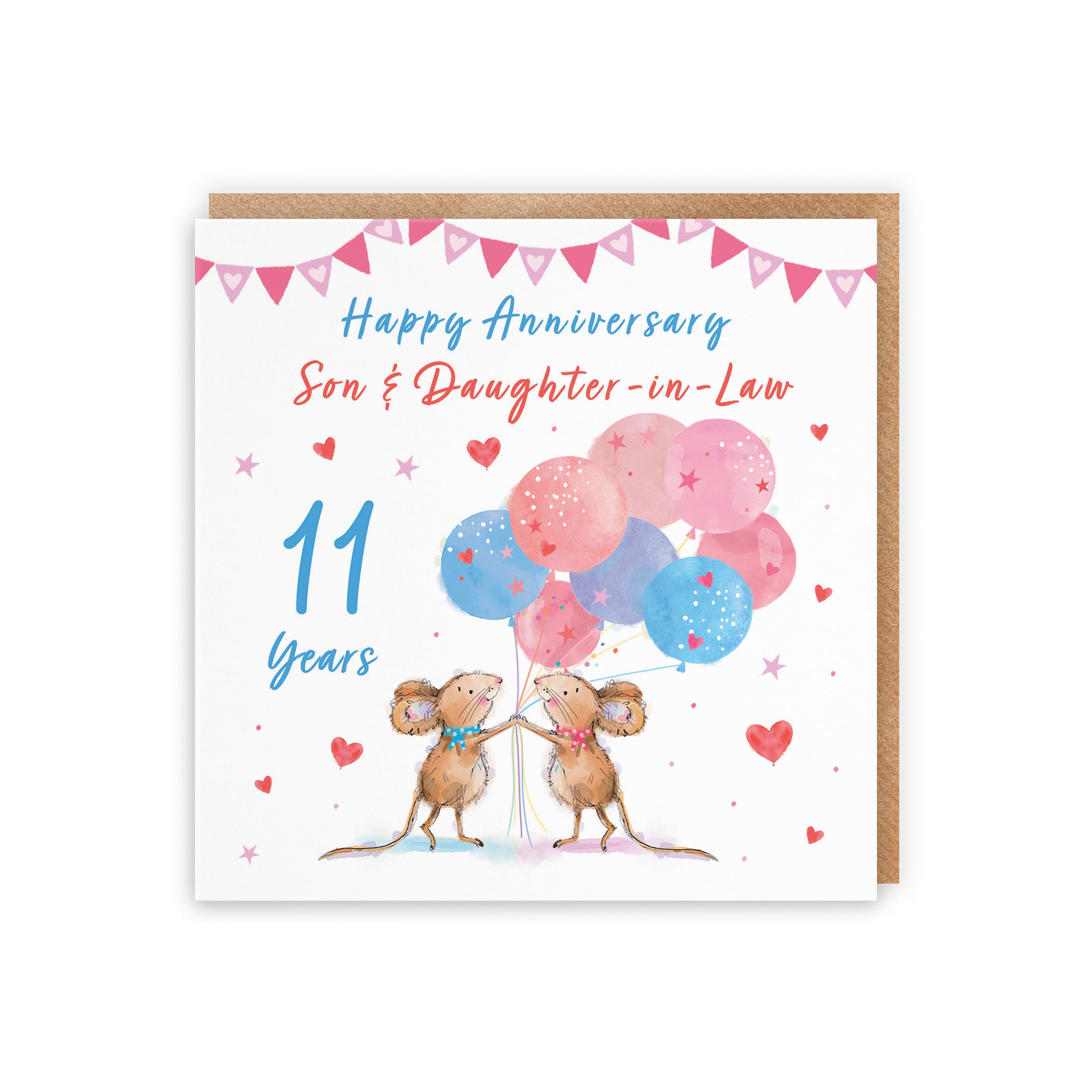 11th Son And Daughter-in-Law Anniversary Card Happily Ever After Little Whiskers - Default Title (SN00328)