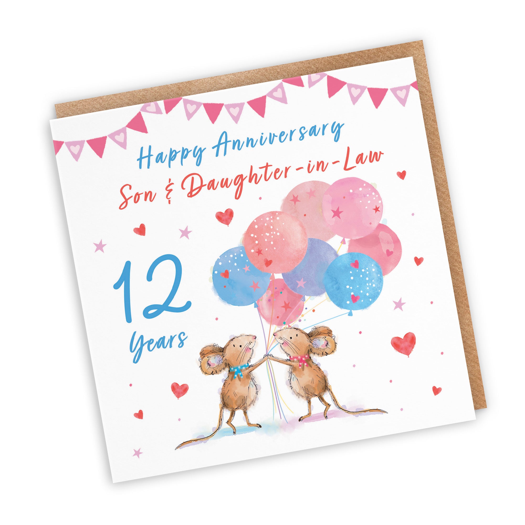 12th Son And Daughter-in-Law Anniversary Card Happily Ever After Little Whiskers - Default Title (SN00329)