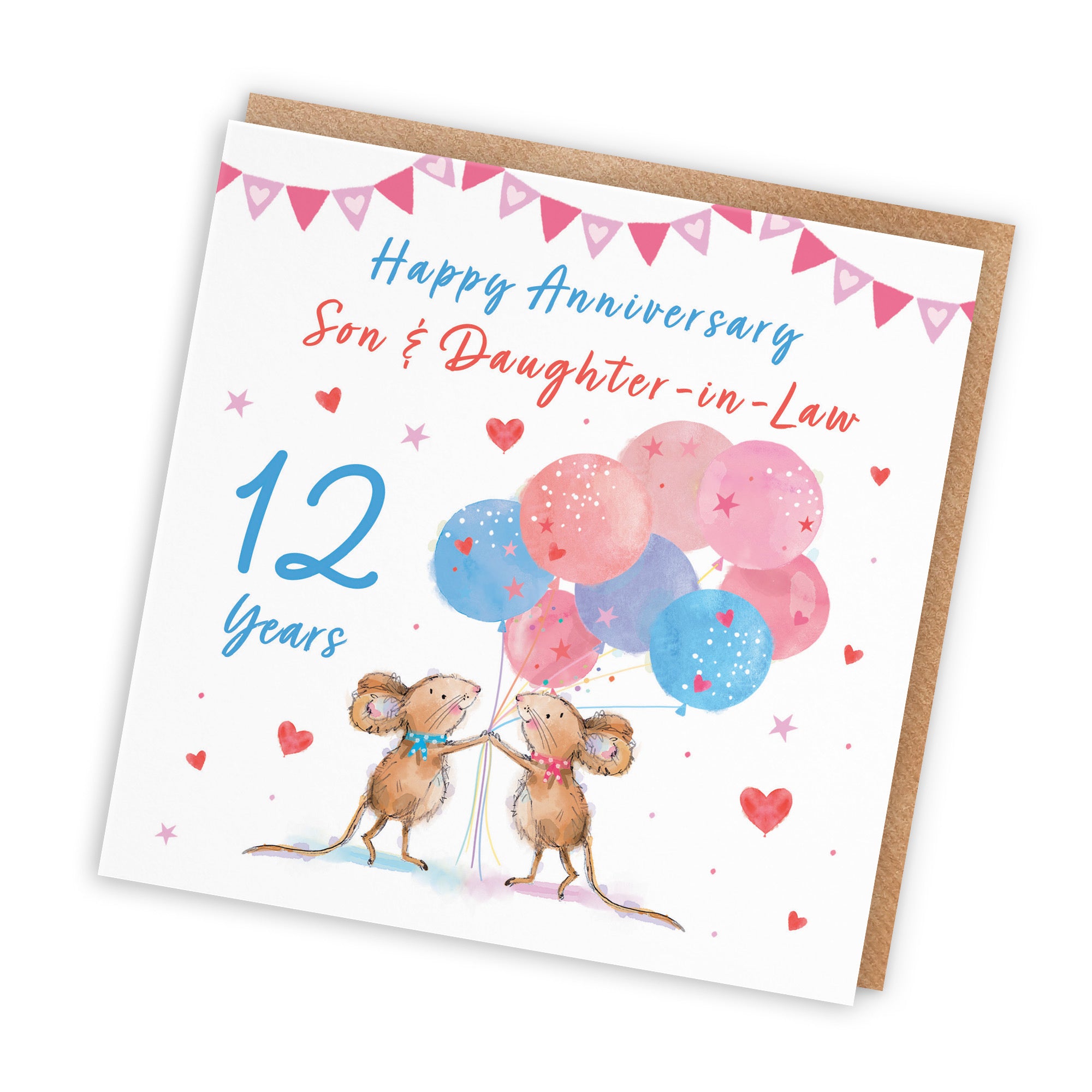 12th Son And Daughter-in-Law Anniversary Card Happily Ever After Little Whiskers - Default Title (SN00329)