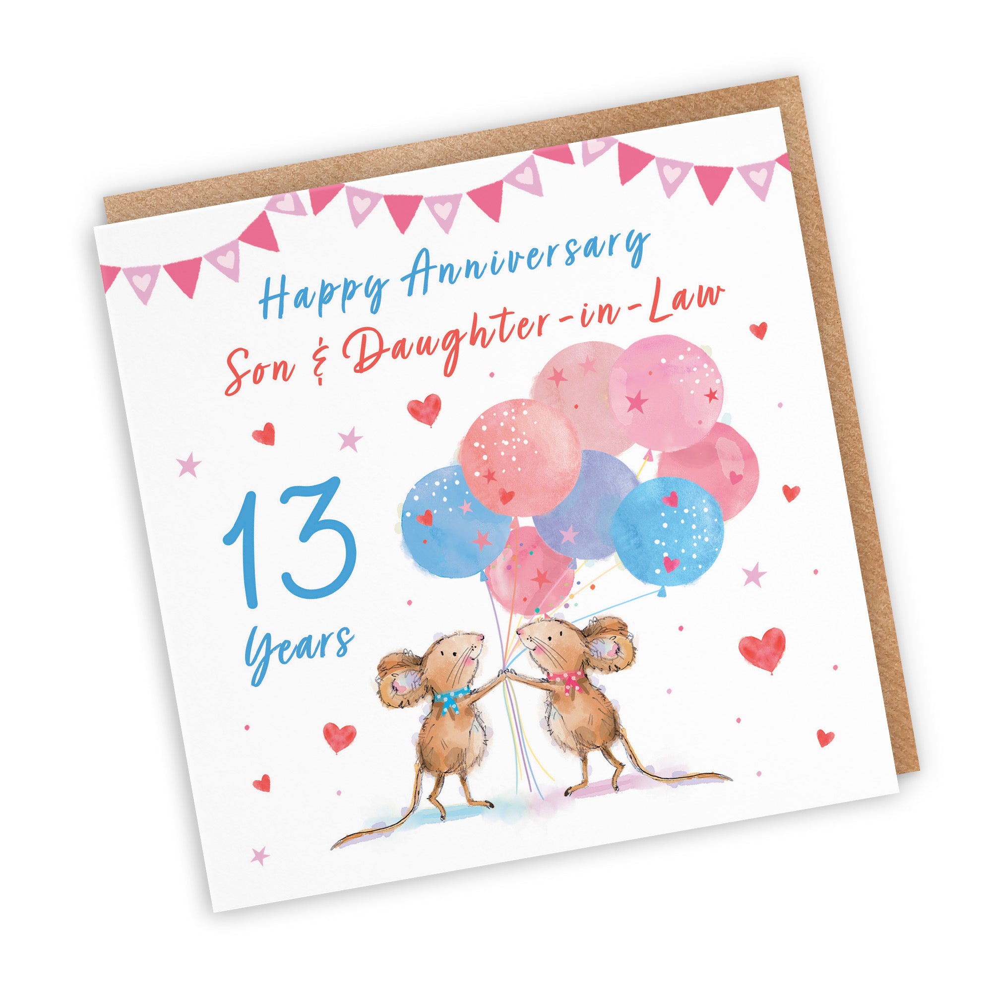 13th Son And Daughter-in-Law Anniversary Card Happily Ever After Little Whiskers - Default Title (SN00330)