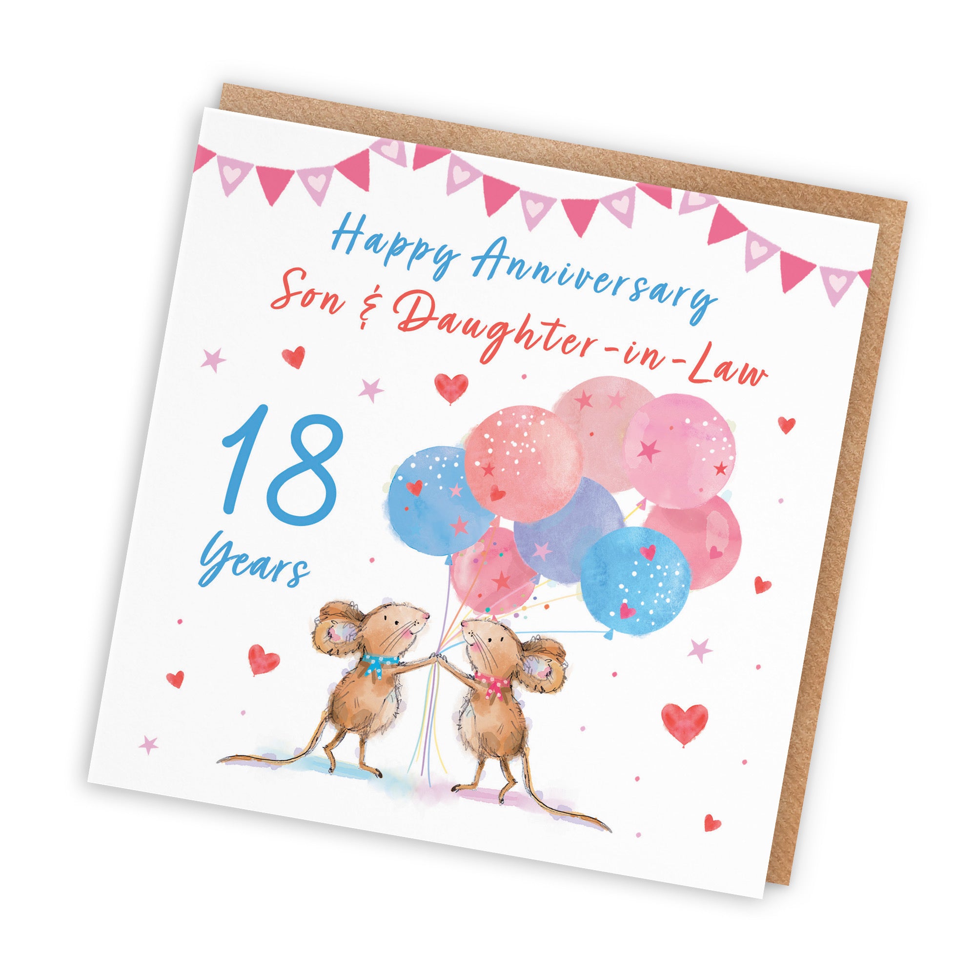 18th Son And Daughter-in-Law Anniversary Card Happily Ever After Little Whiskers - Default Title (SN00334)