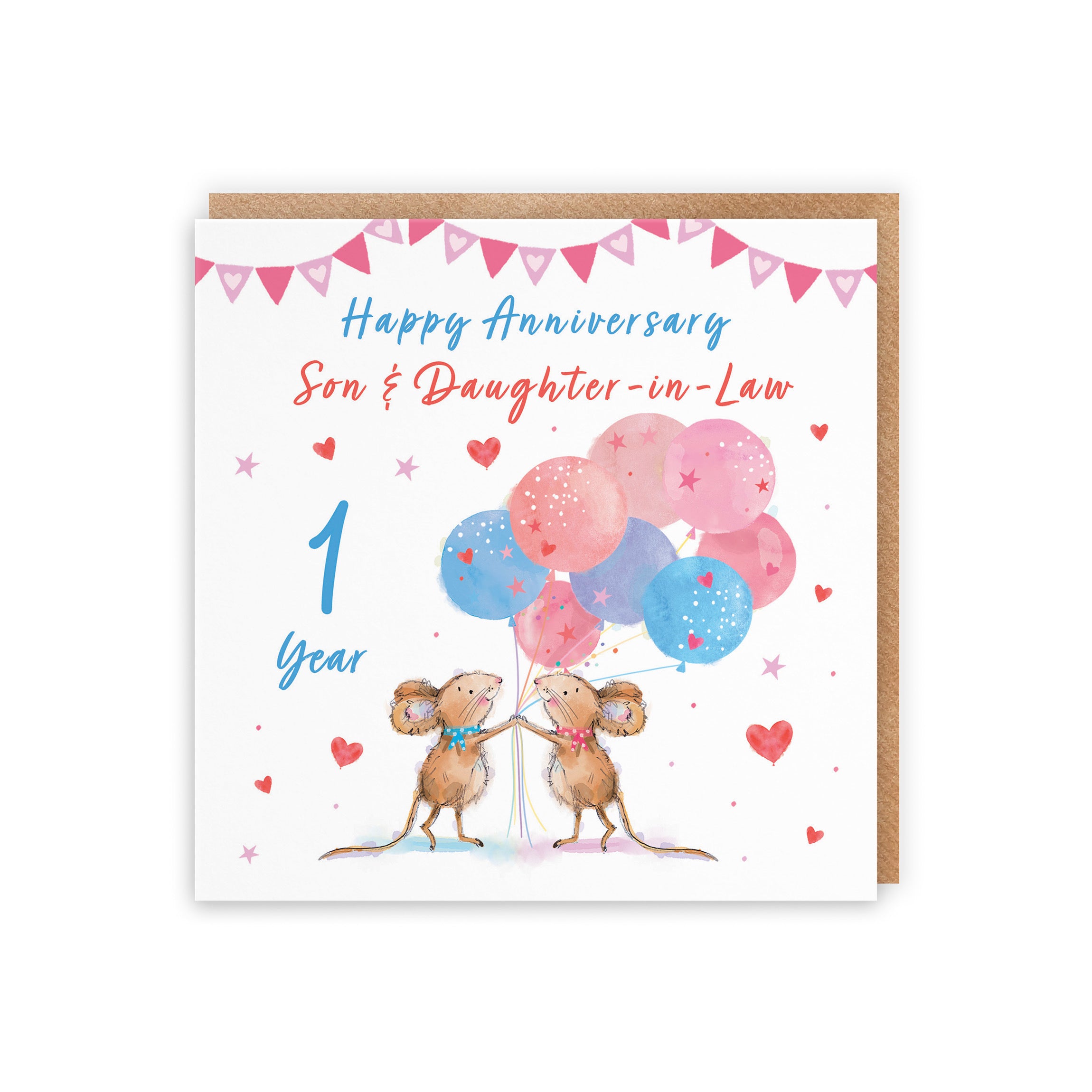 1st Son And Daughter-in-Law Anniversary Card Happily Ever After Little Whiskers - Default Title (SN00335)
