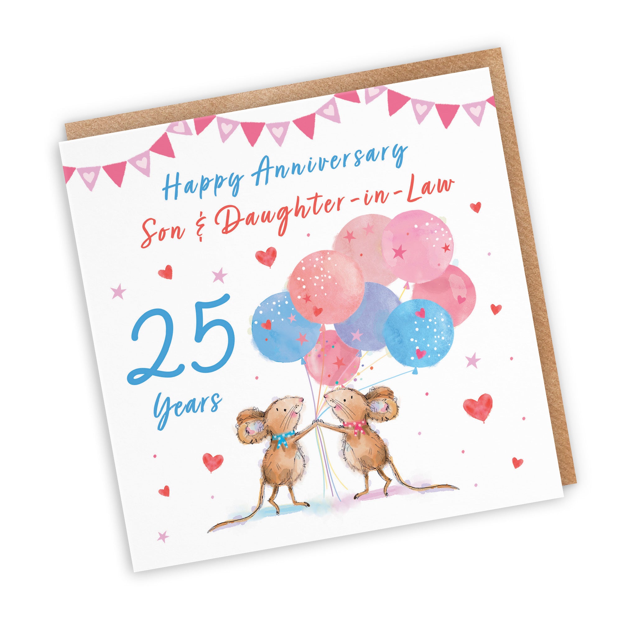 25th Son And Daughter-in-Law Anniversary Card Happily Ever After Little Whiskers - Default Title (SN00337)