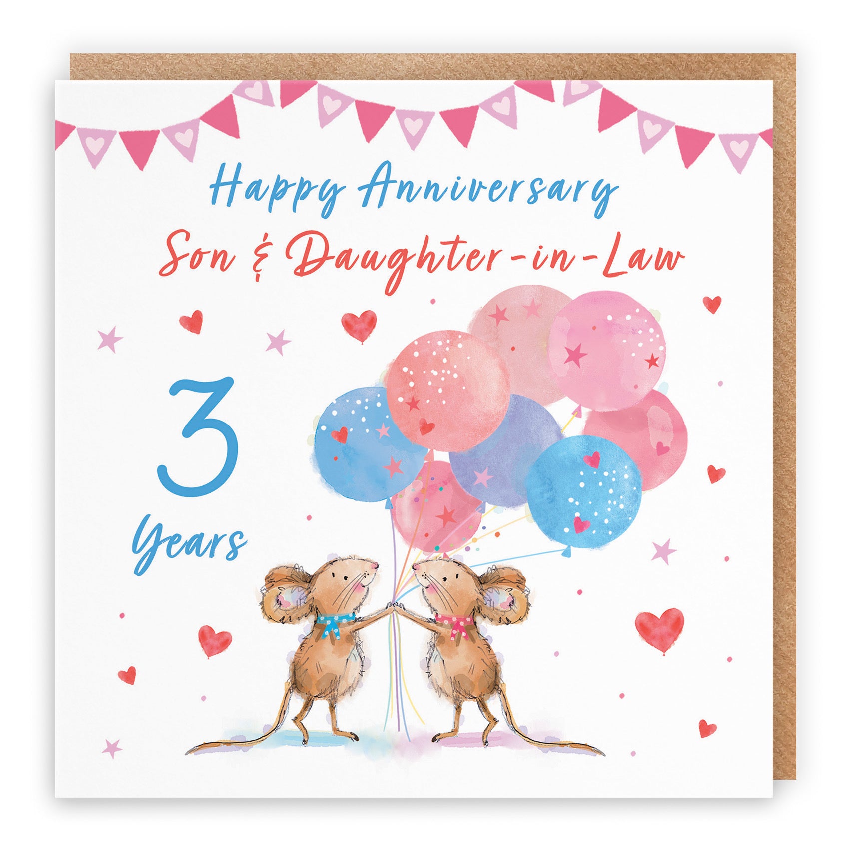 3rd Son And Daughter-in-Law Anniversary Card Happily Ever After Little Whiskers - Default Title (SN00339)