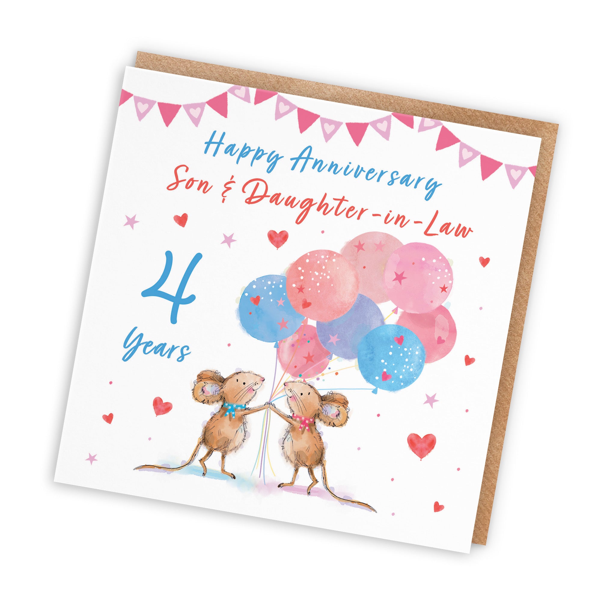 4th Son And Daughter-in-Law Anniversary Card Happily Ever After Little Whiskers - Default Title (SN00341)