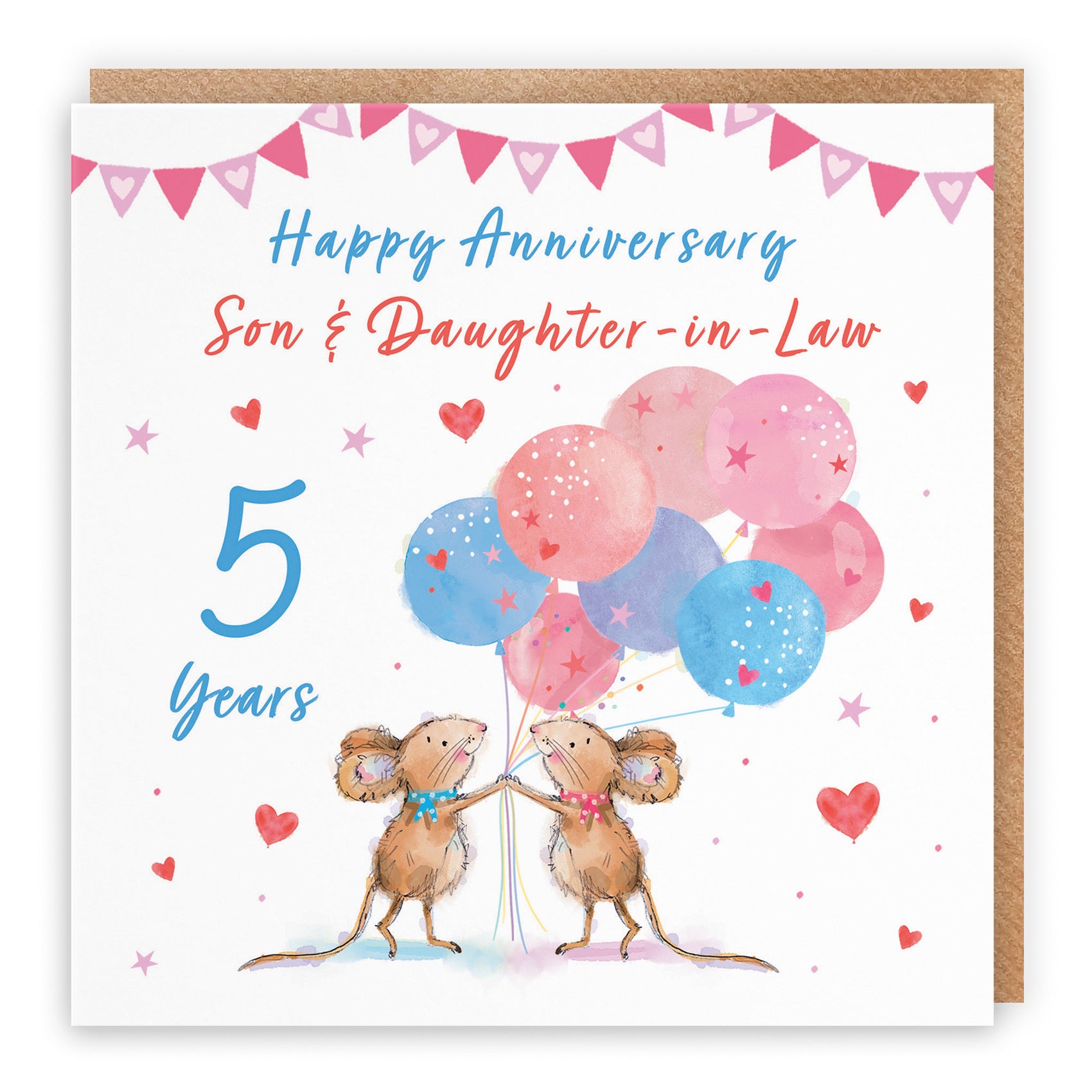 5th Son And Daughter-in-Law Anniversary Card Happily Ever After Little Whiskers - Default Title (SN00342)
