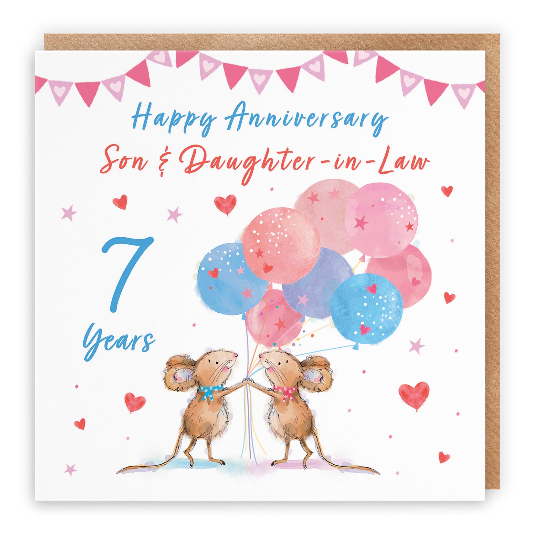 7th Son And Daughter-in-Law Anniversary Card Happily Ever After Little Whiskers - Default Title (SN00343)