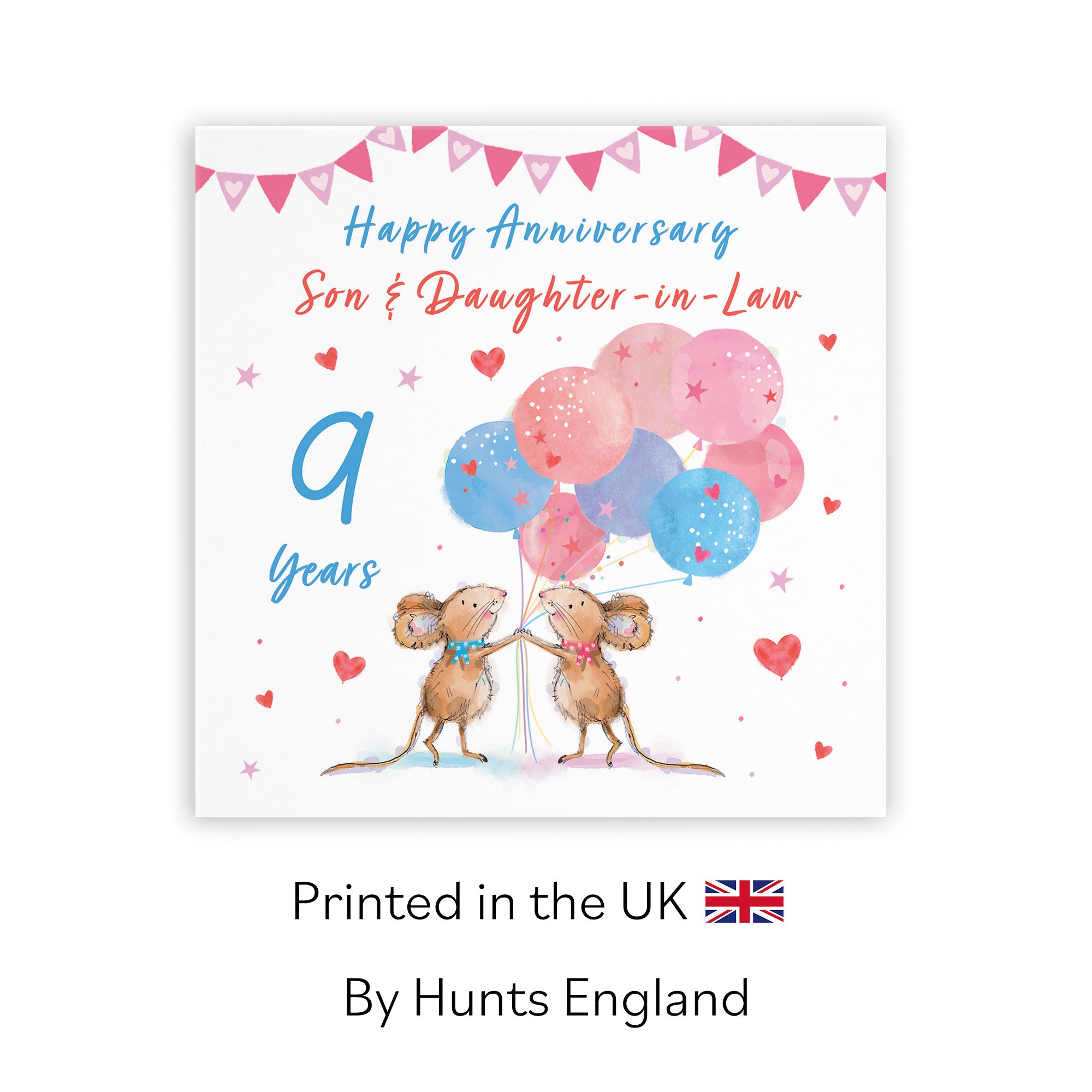 9th Son And Daughter-in-Law Anniversary Card Happily Ever After Little Whiskers - Default Title (SN00345)