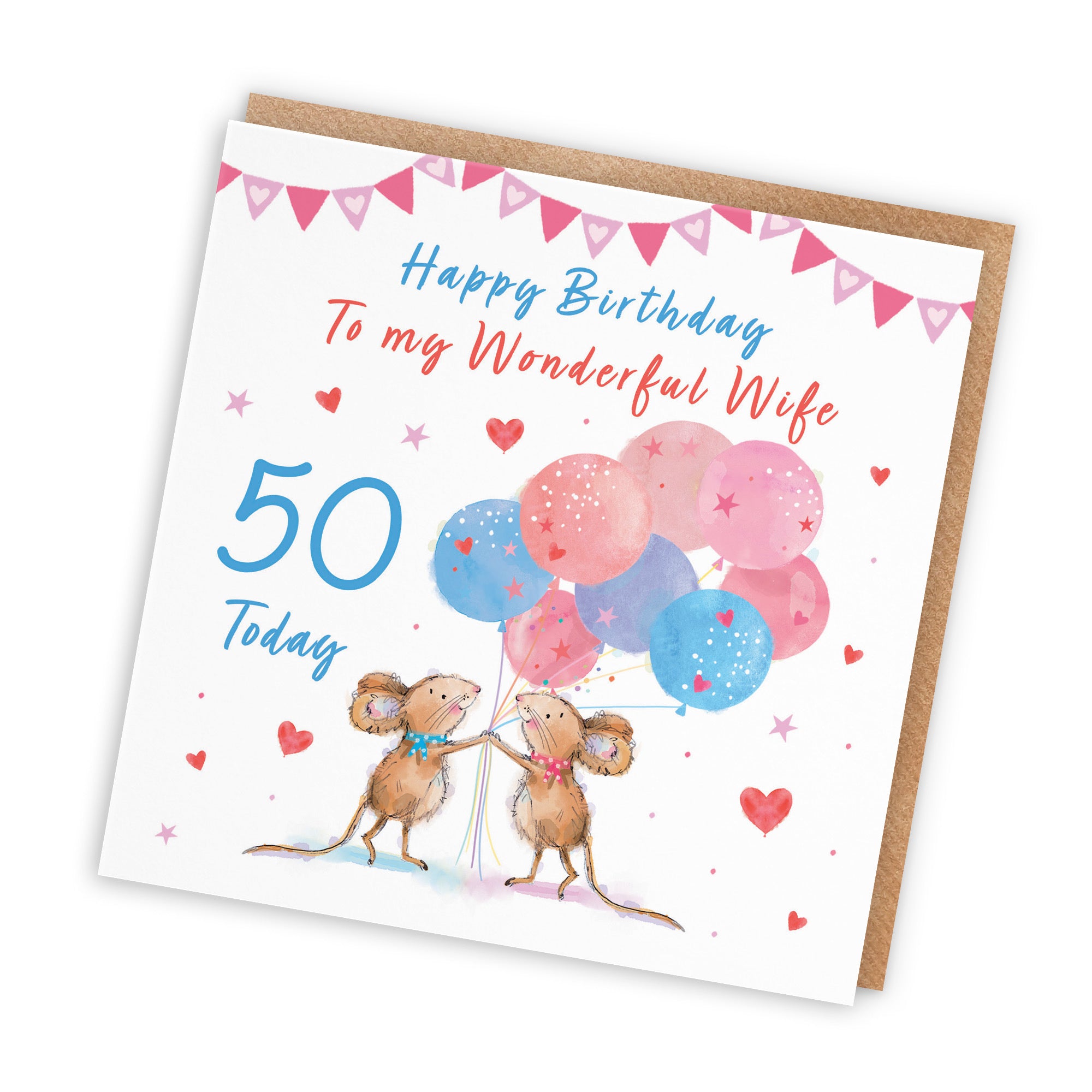 50th Wife Birthday Card Happily Ever After Little Whiskers - Default Title (SN00348)