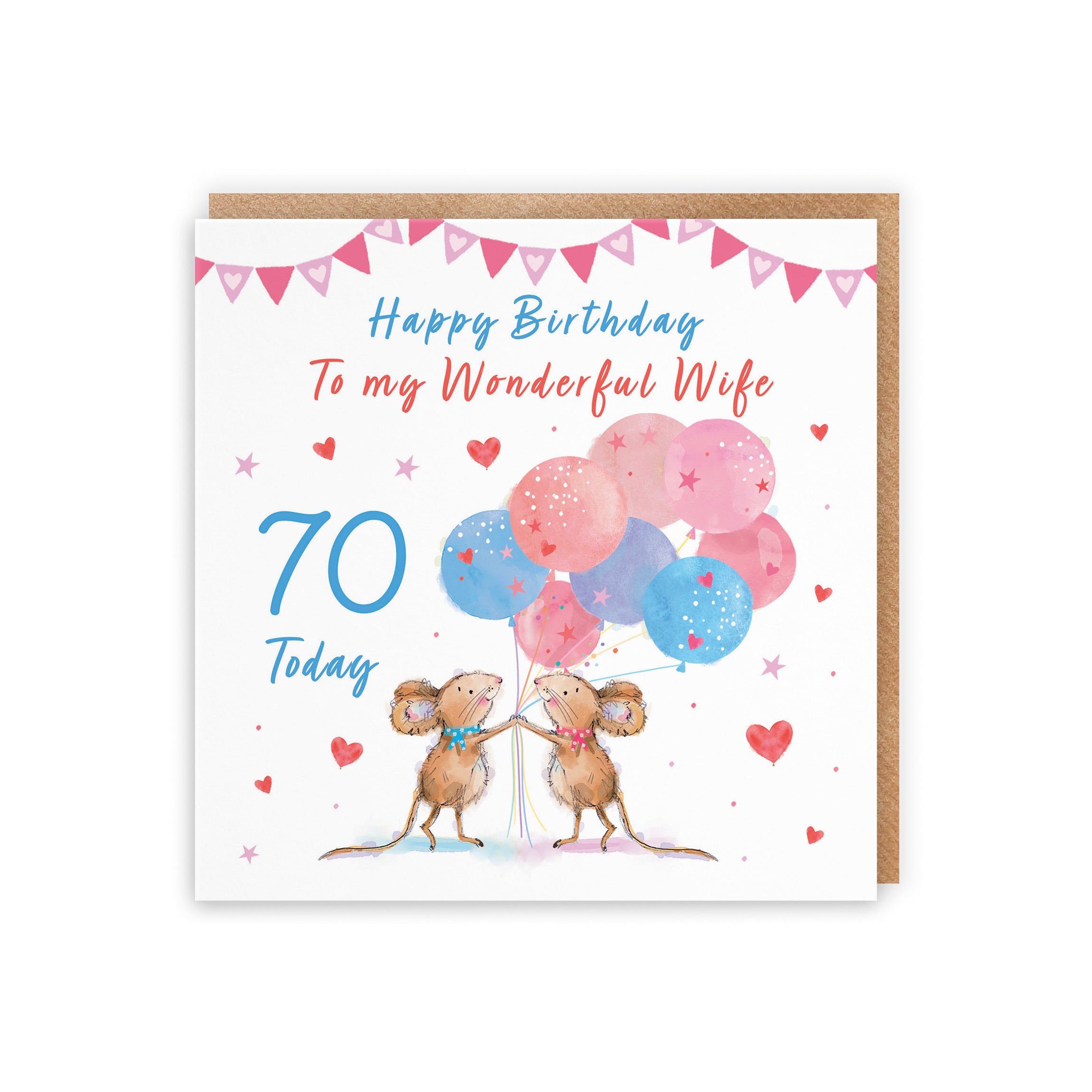 70th Wife Birthday Card Happily Ever After Little Whiskers - Default Title (SN00350)