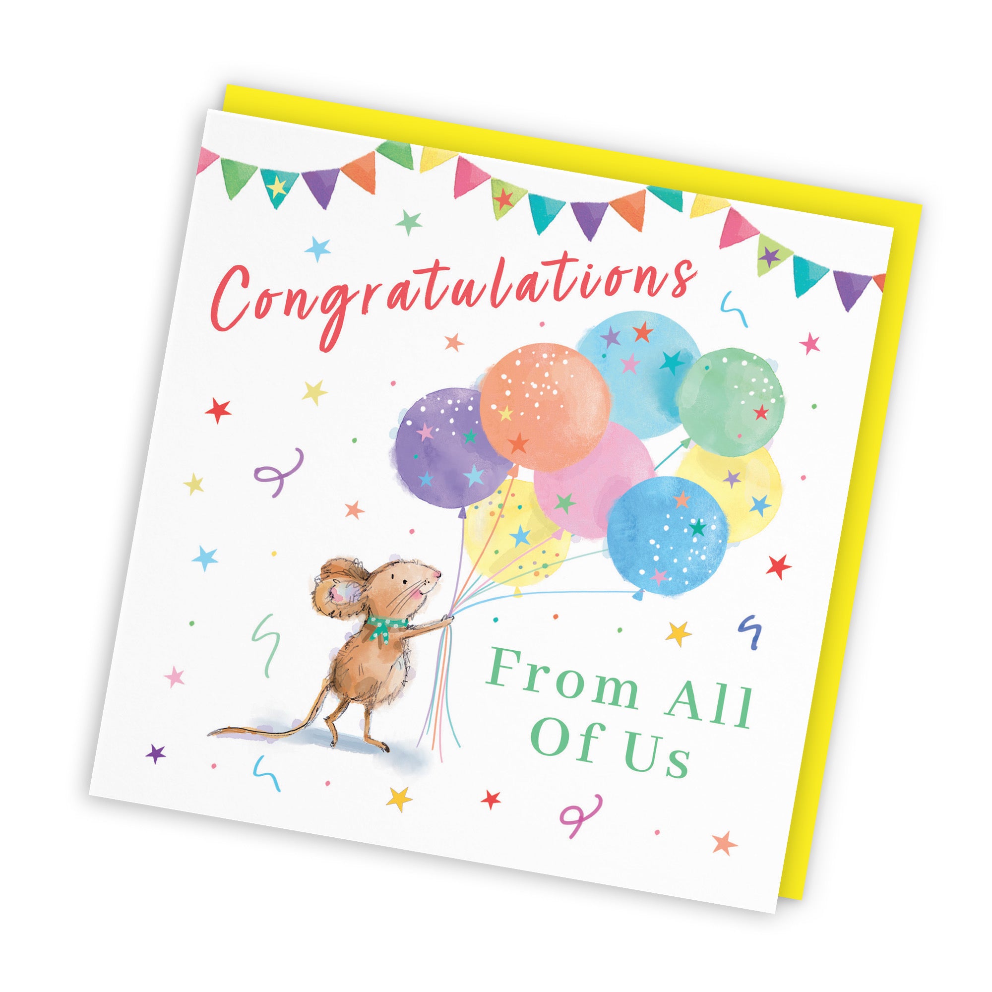 From All Of Us Congratulations Card Colourful Balloons Little Whiskers - Default Title (SN00566)