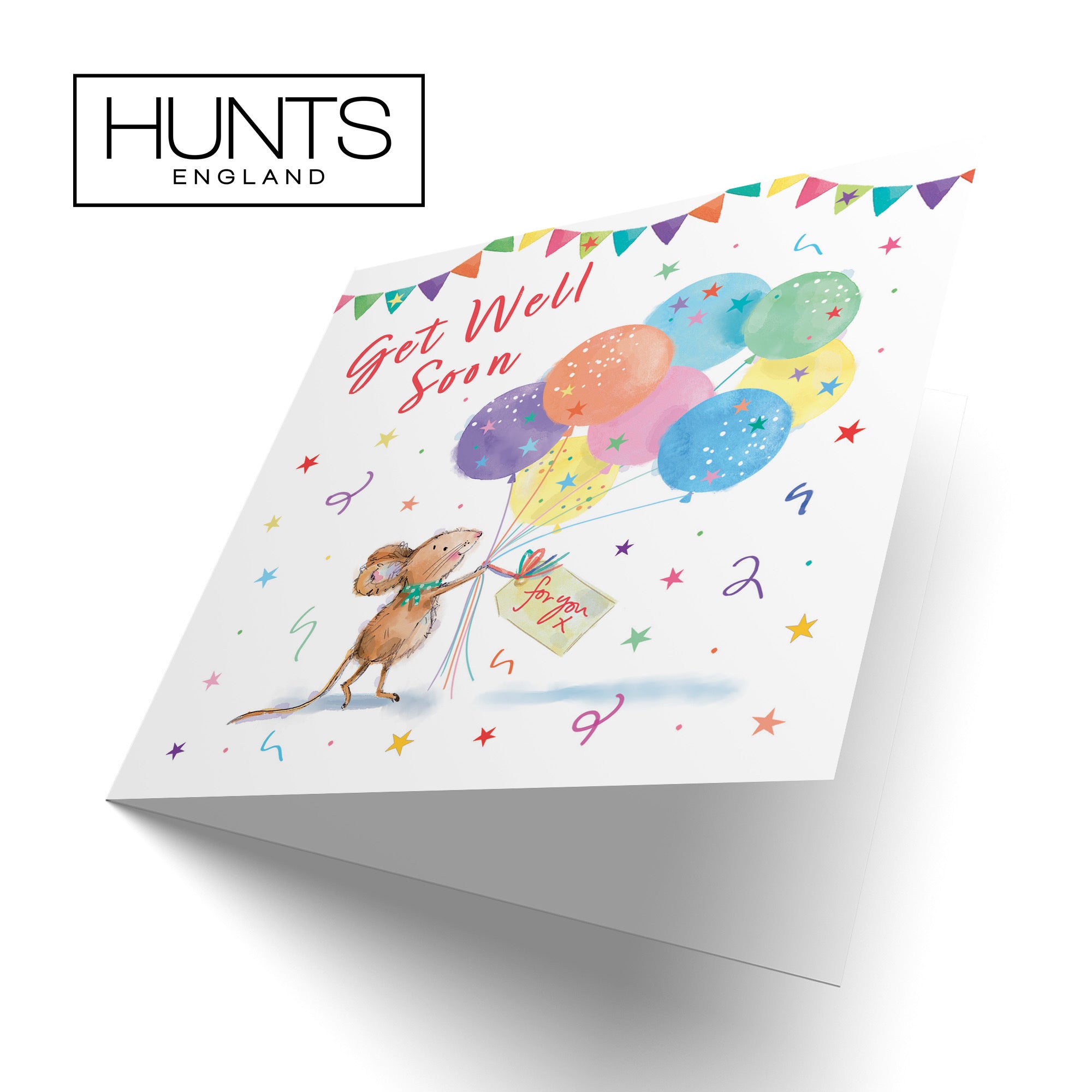 Get Well Card Colourful Balloons Little Whiskers - Default Title (SN00567)