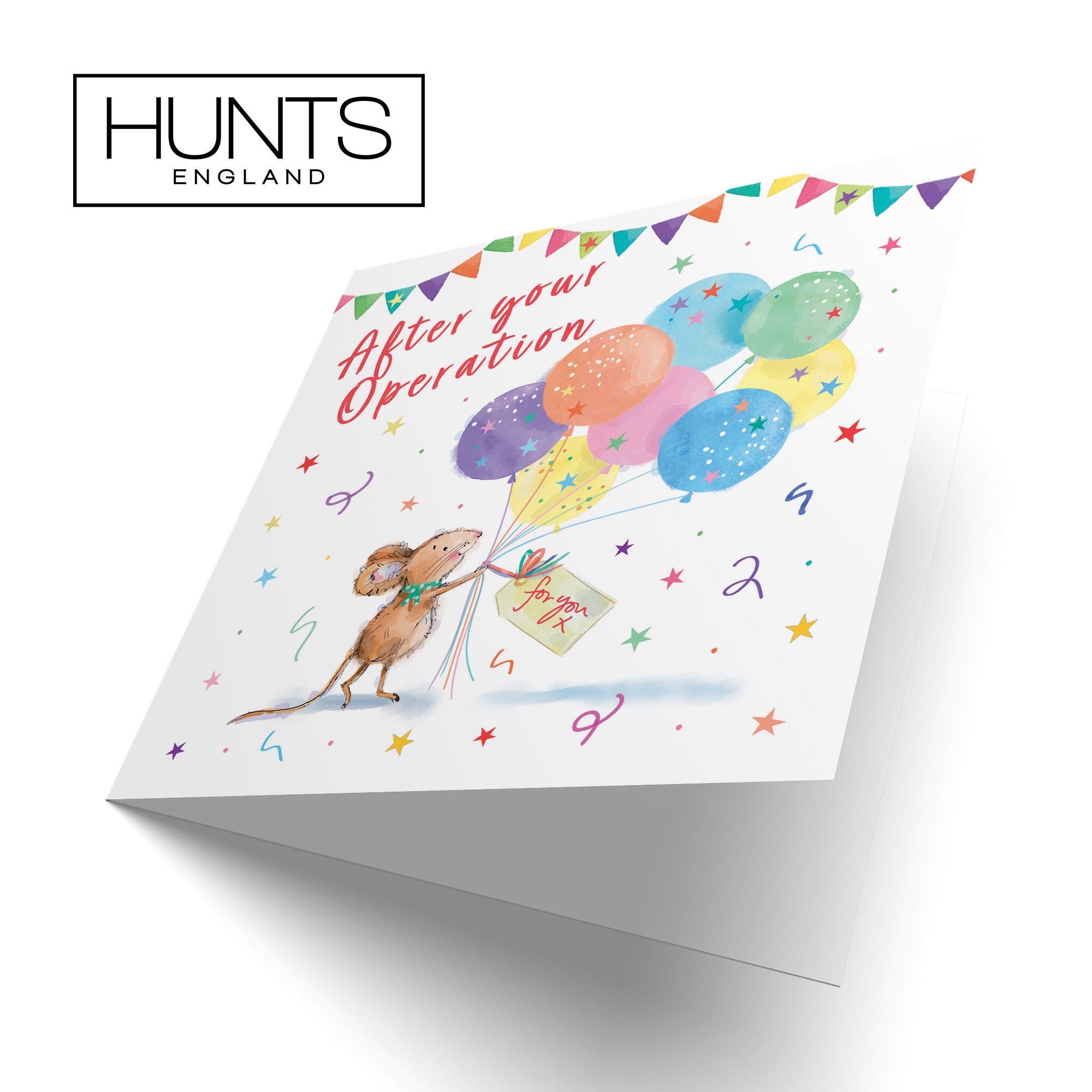After Operation Get Well Card Colourful Balloons Little Whiskers - Default Title (SN00568)