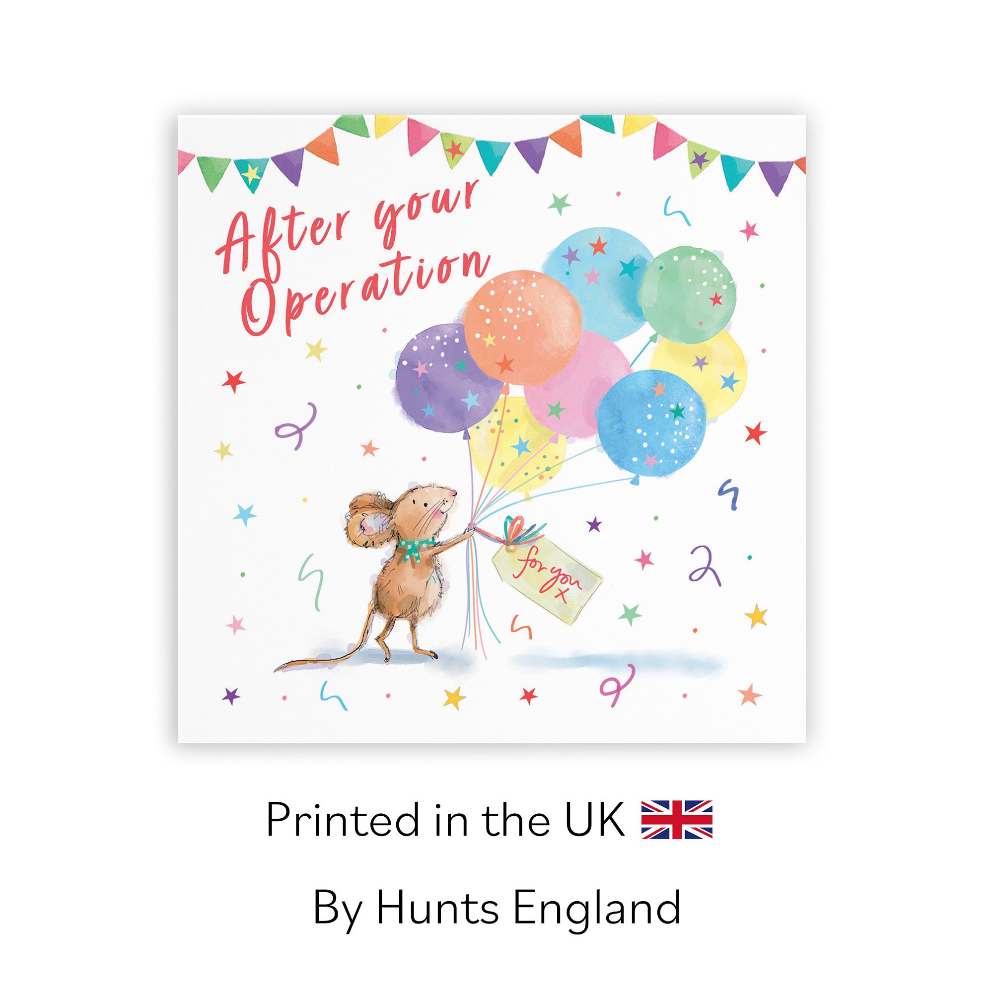 After Operation Get Well Card Colourful Balloons Little Whiskers - Default Title (SN00568)