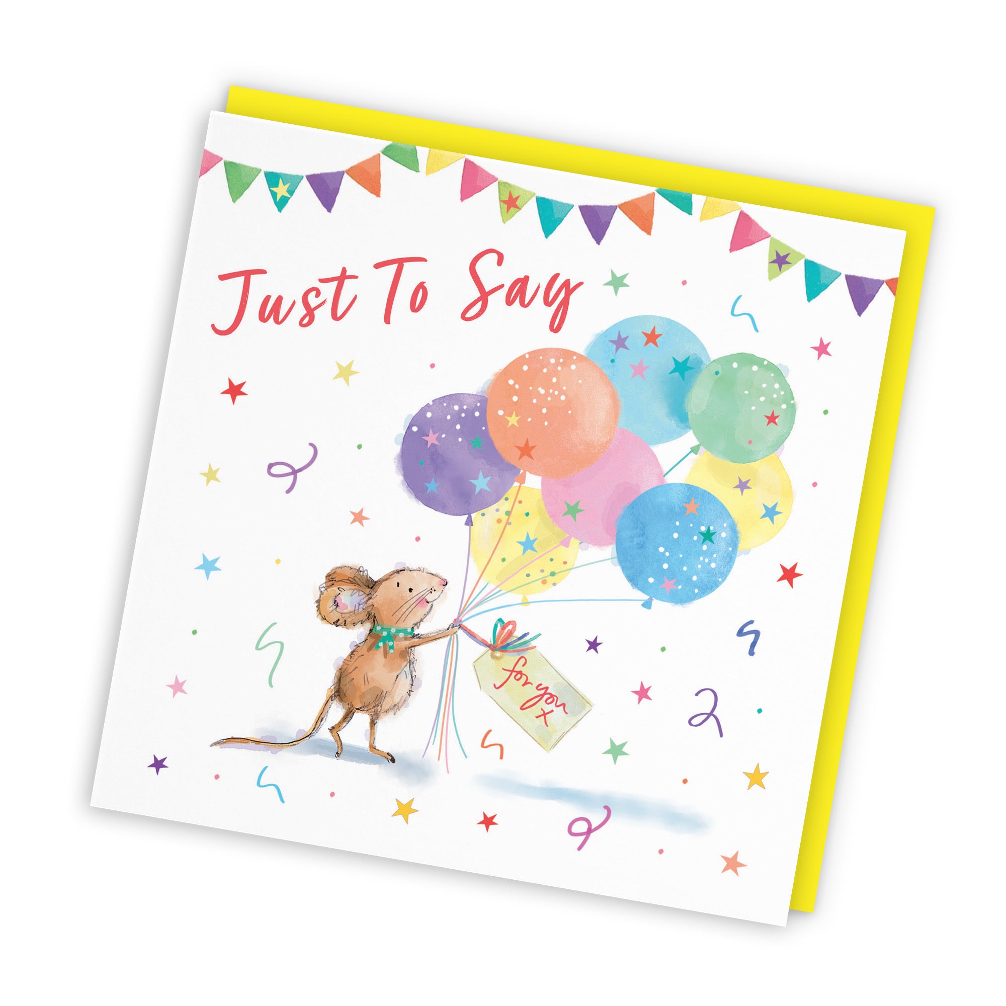 Just To Say Card Colourful Balloons Little Whiskers - Default Title (SN00570)