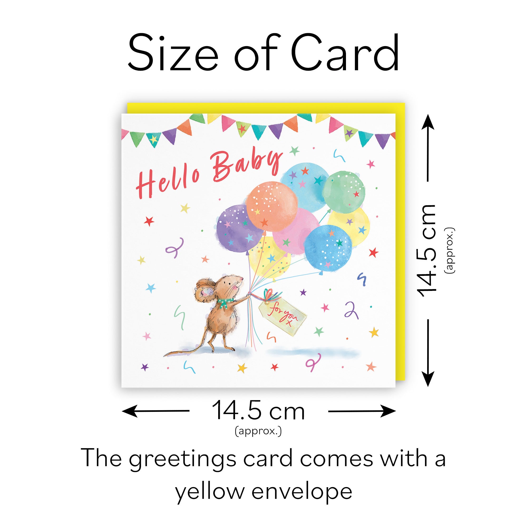 New Baby Congratulations Card Colourful Balloons Little Whiskers - Default Title (SN00571)