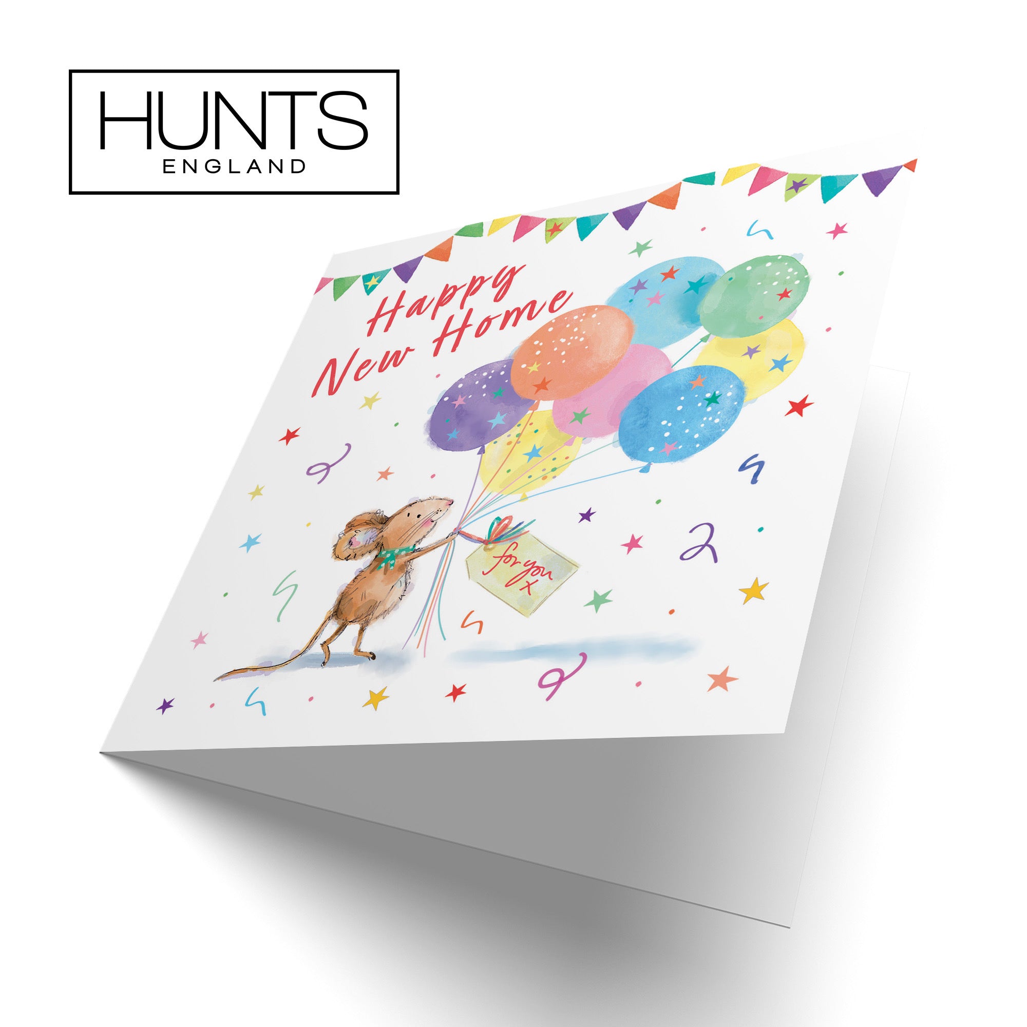New Home Card Colourful Balloons Little Whiskers - Default Title (SN00572)