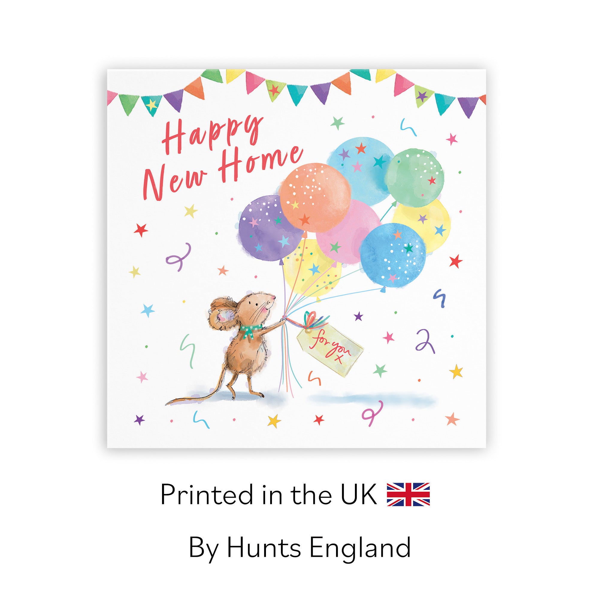 New Home Card Colourful Balloons Little Whiskers - Default Title (SN00572)